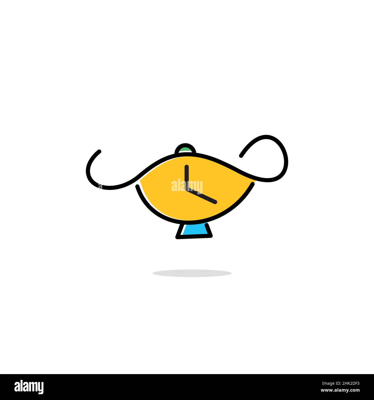 Durée de pose du logo de la lampe Aladdin Illustration de Vecteur