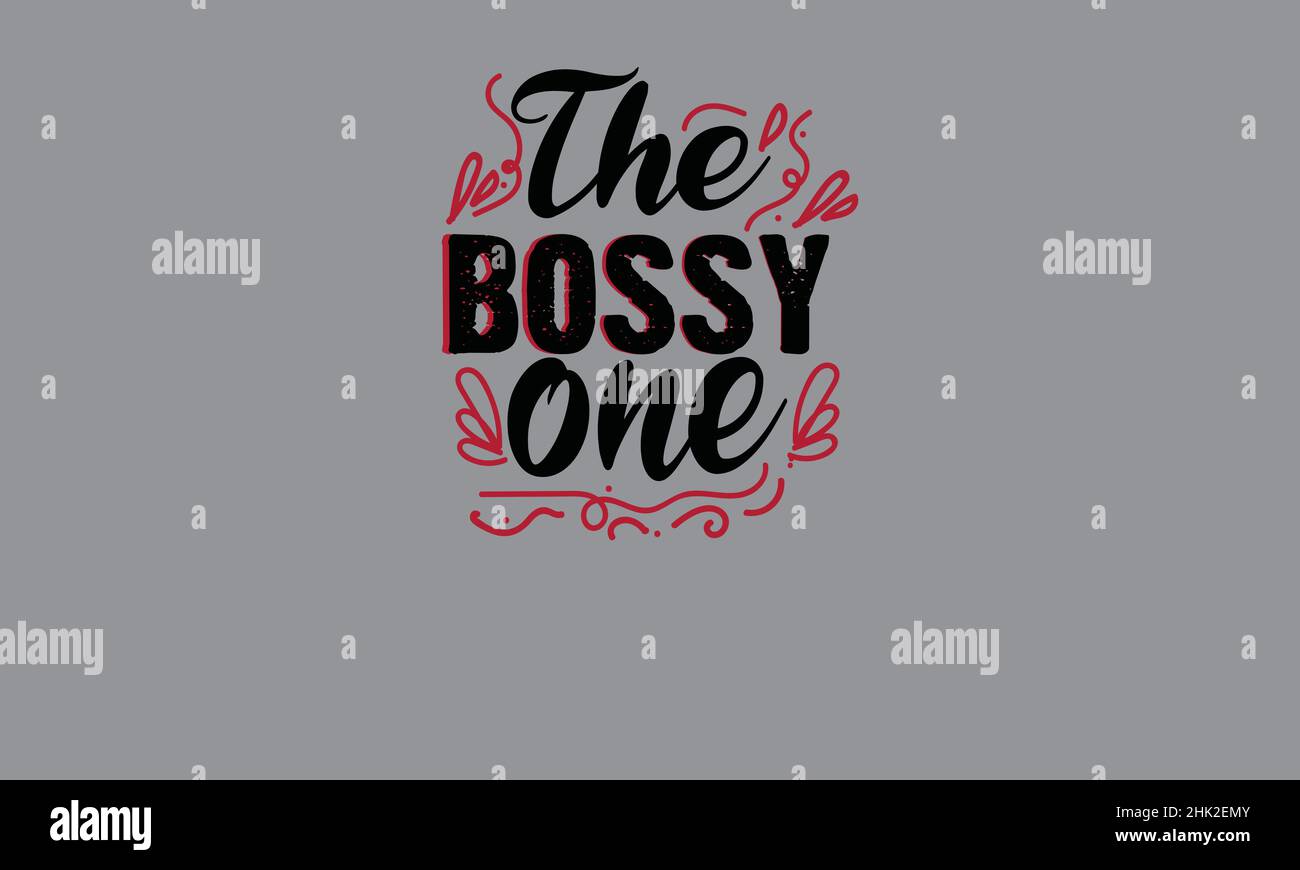 le bossy un meilleur ami t shirt monogramme texte modèle vectoriel Illustration de Vecteur