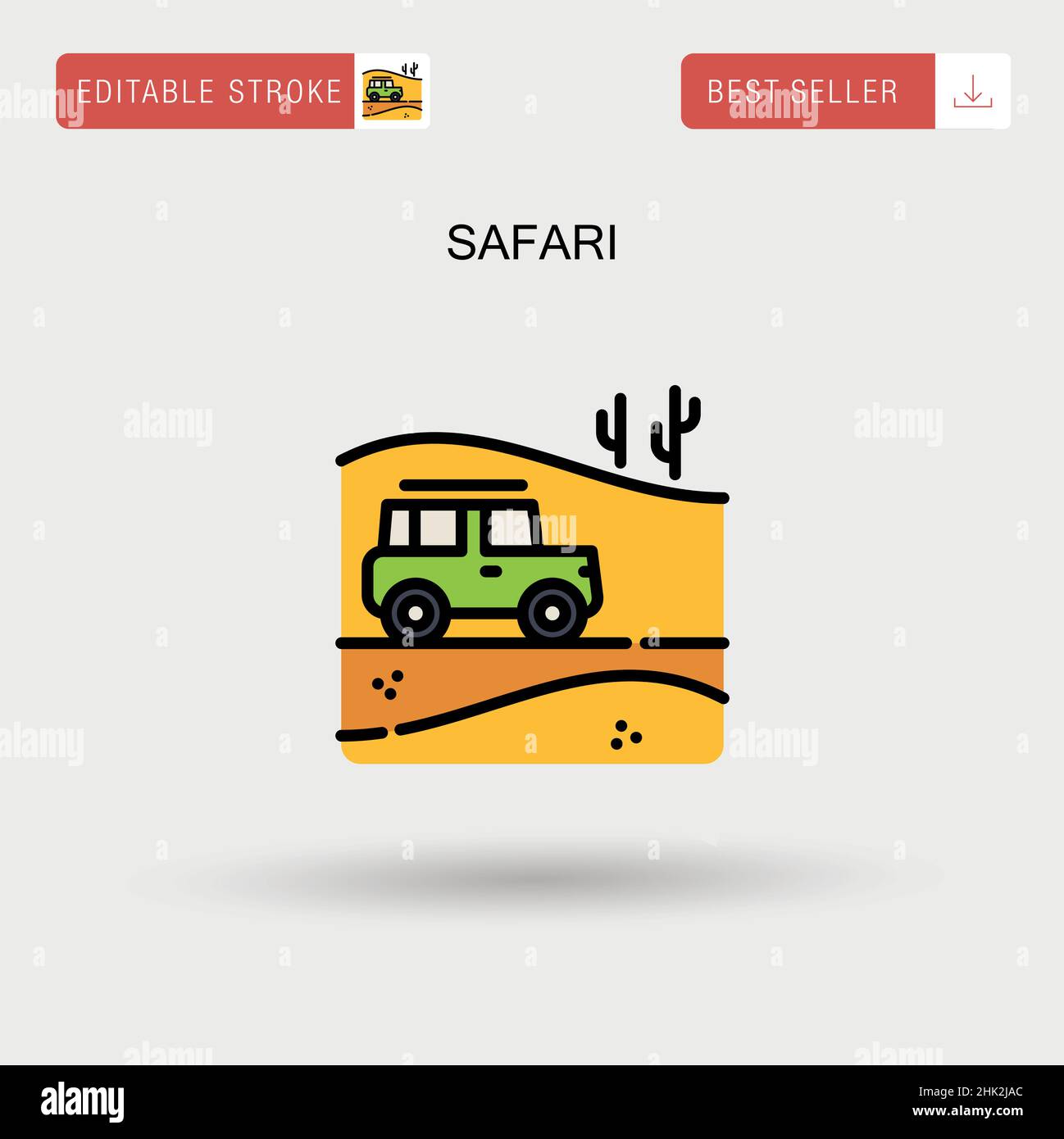 Icône de vecteur simple Safari. Illustration de Vecteur