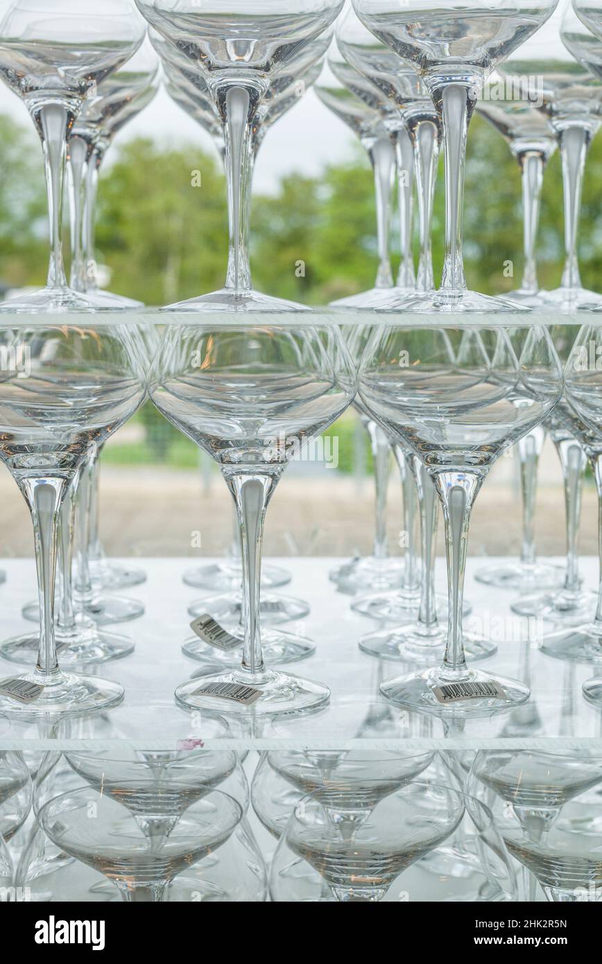 Suède, Glasriket, Royaume du verre région historique de fabrication du verre, Kosta, verrerie fabriquée en usine à vendre Banque D'Images
