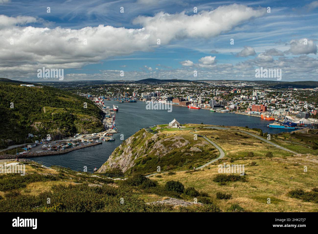 Canada, Terre-Neuve, ville de St. John's vue de signal Hill Banque D'Images