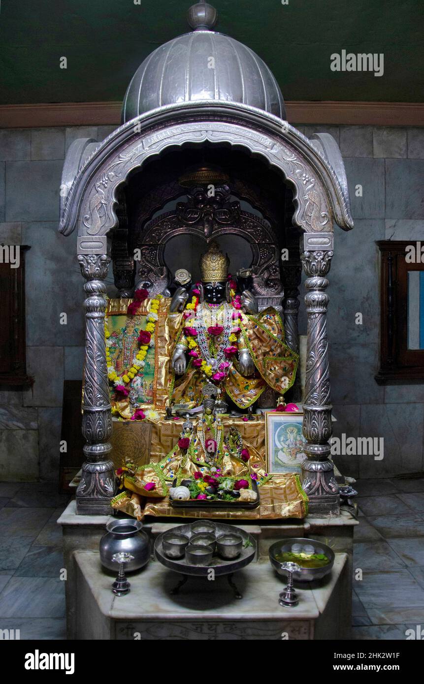 Idole du Seigneur Balaji dans le temple de Balaji situé à Dabhoi, Gujarat, Inde Banque D'Images