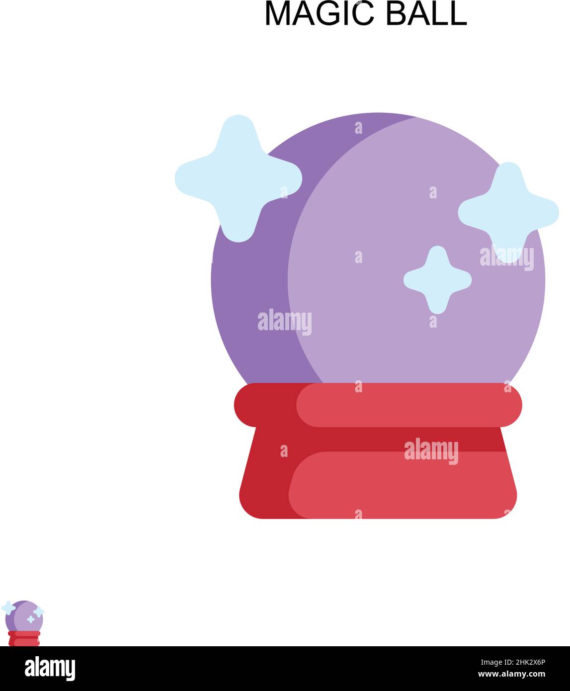 Icône de vecteur simple Magic ball.Modèle de conception de symbole d'illustration pour élément d'interface utilisateur Web mobile. Illustration de Vecteur