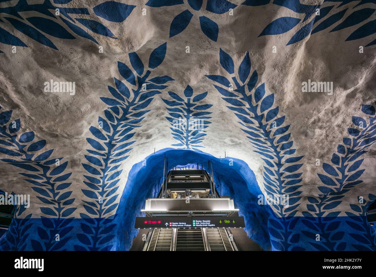 Suède, Stockholm, métro de Stockholm, station T-Centralen (usage éditorial uniquement) Banque D'Images