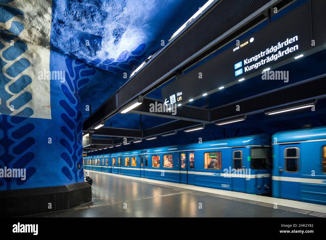 Suède, Stockholm, métro de Stockholm, station T-Centralen (usage éditorial uniquement) Banque D'Images