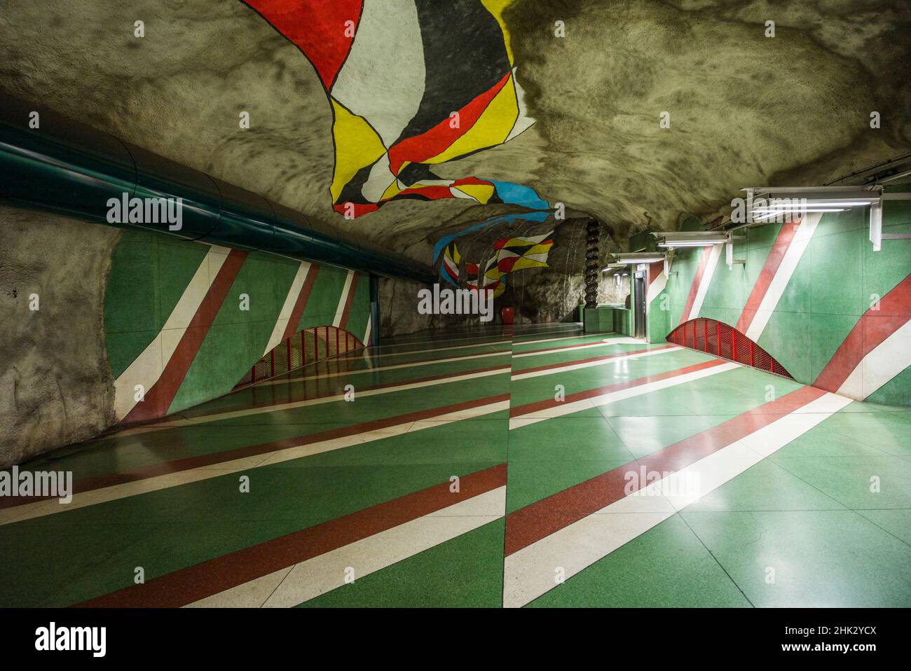 Suède, Stockholm, métro de Stockholm, Station Kungstradgarden (usage éditorial uniquement) Banque D'Images