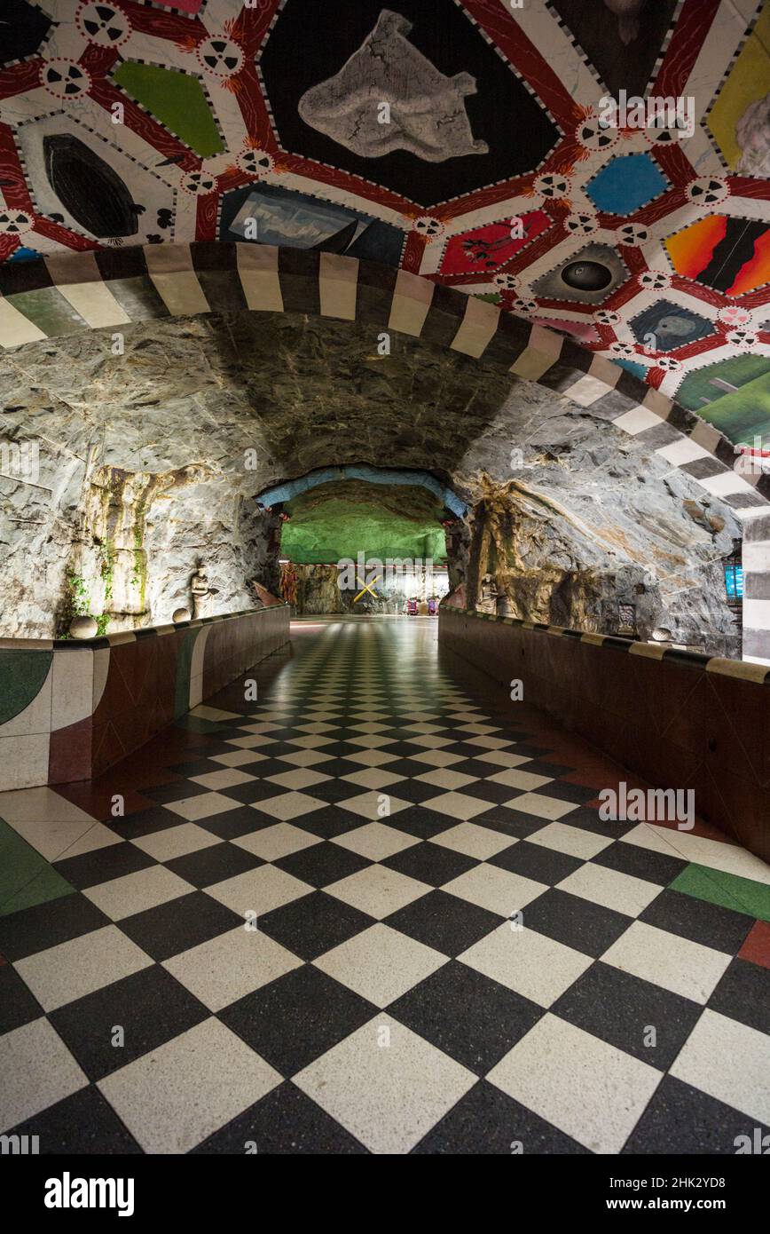 Suède, Stockholm, métro de Stockholm, Station Kungstradgarden (usage éditorial uniquement) Banque D'Images