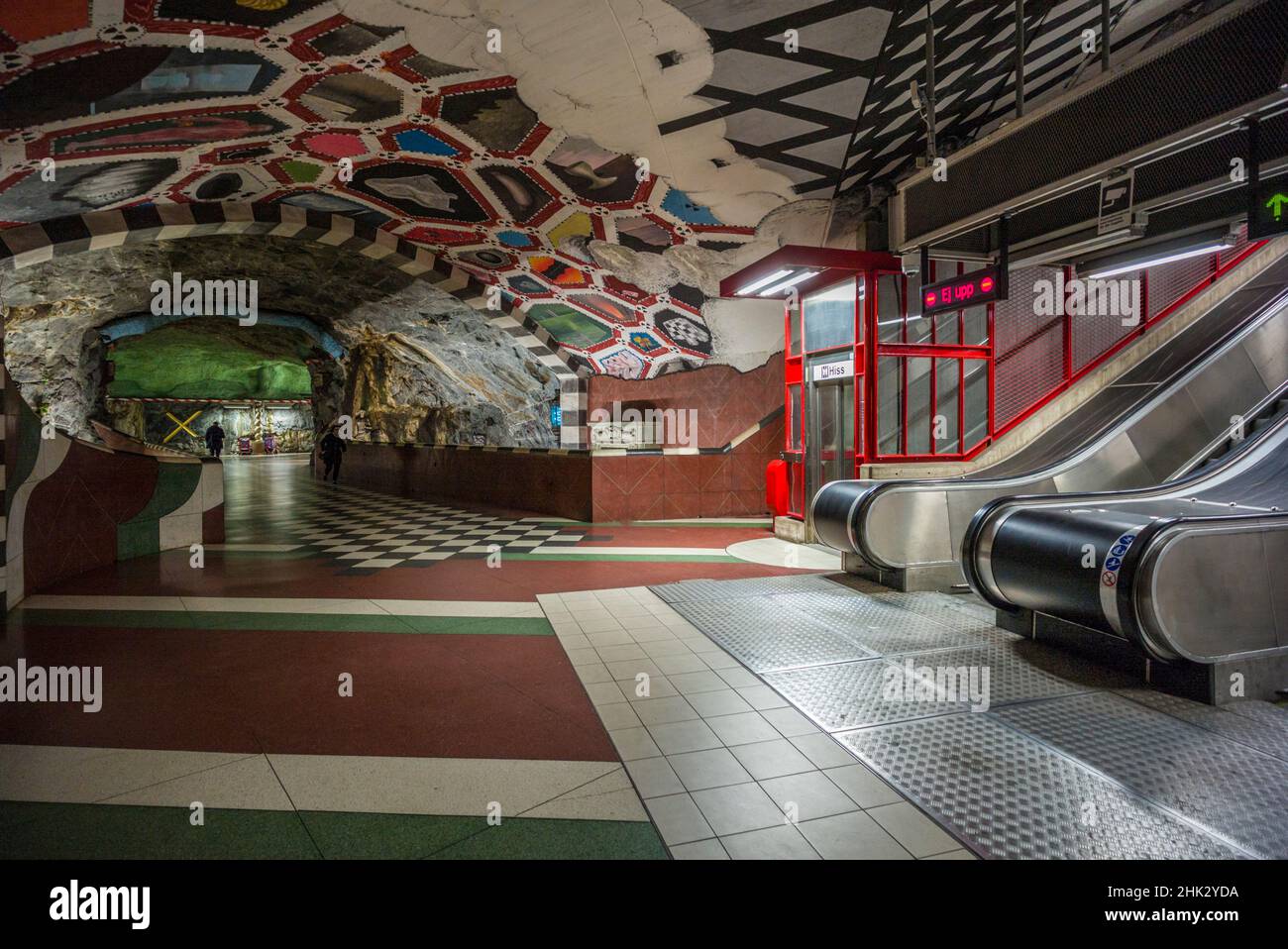 Suède, Stockholm, métro de Stockholm, Station Kungstradgarden (usage éditorial uniquement) Banque D'Images