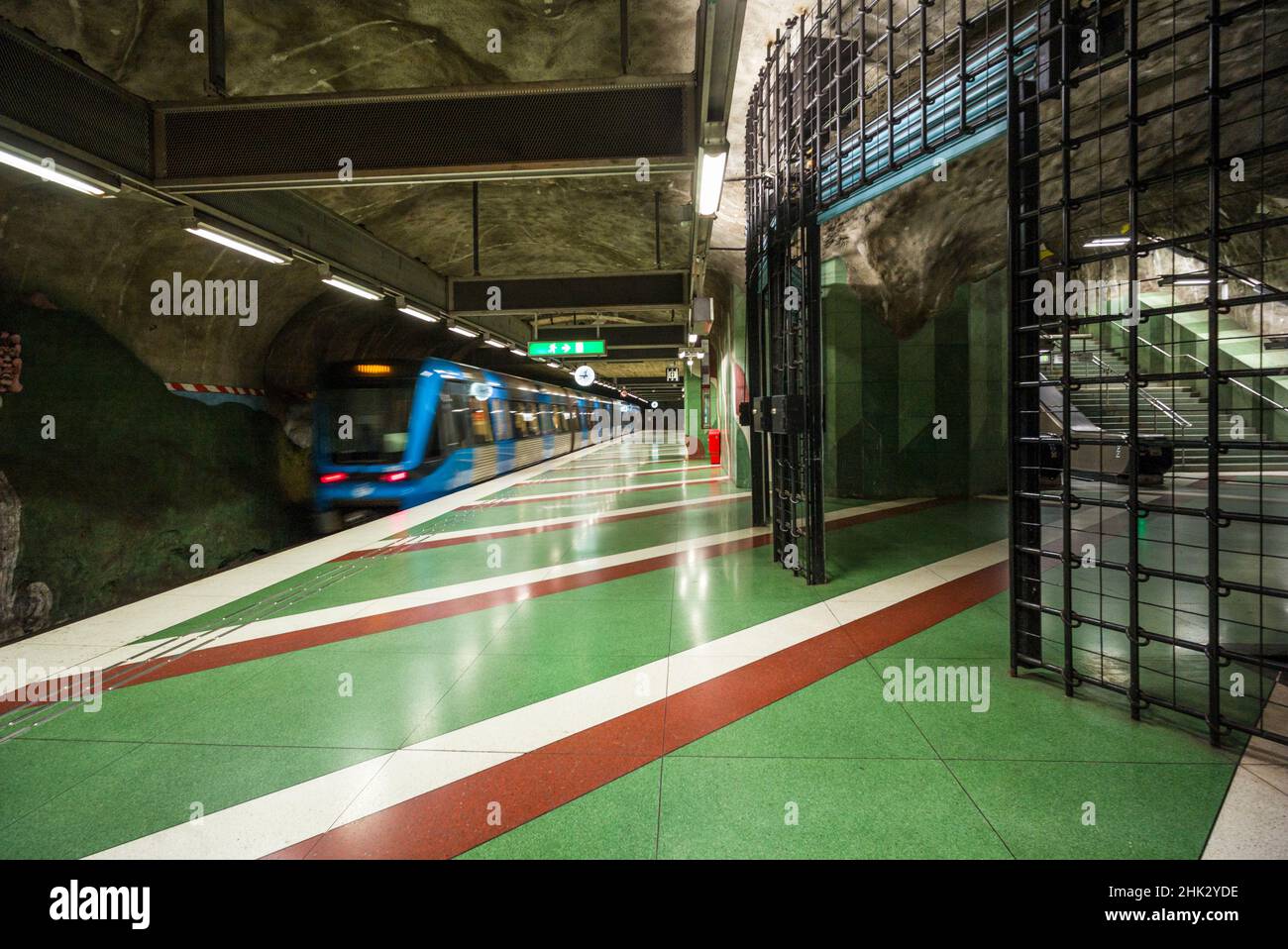 Suède, Stockholm, métro de Stockholm, Station Kungstradgarden (usage éditorial uniquement) Banque D'Images