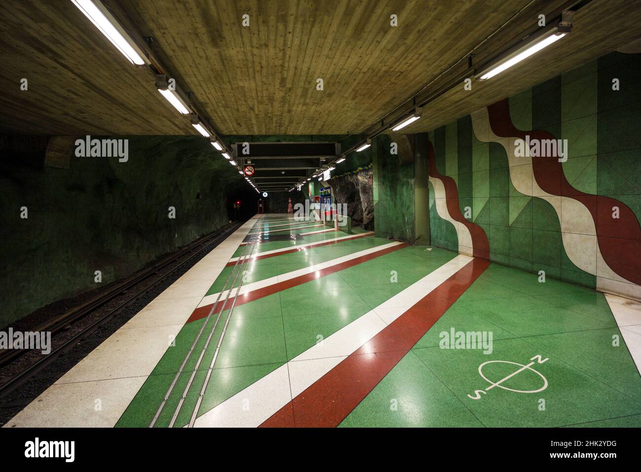 Suède, Stockholm, métro de Stockholm, Station Kungstradgarden (usage éditorial uniquement) Banque D'Images