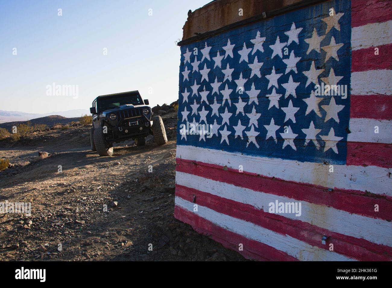 Virginia Dale Mining District, désert de Mojave, Californie Banque D'Images