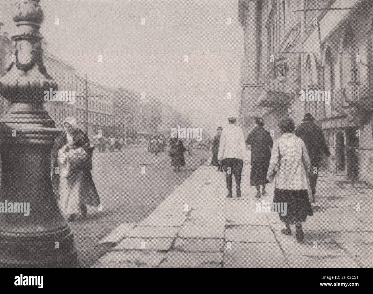 Perspective Nevski d'erstwhile, maintenant ' rue d'octobre 25 '. Russie. Petrograd (Saint-Pétersbourg) (1923) Banque D'Images