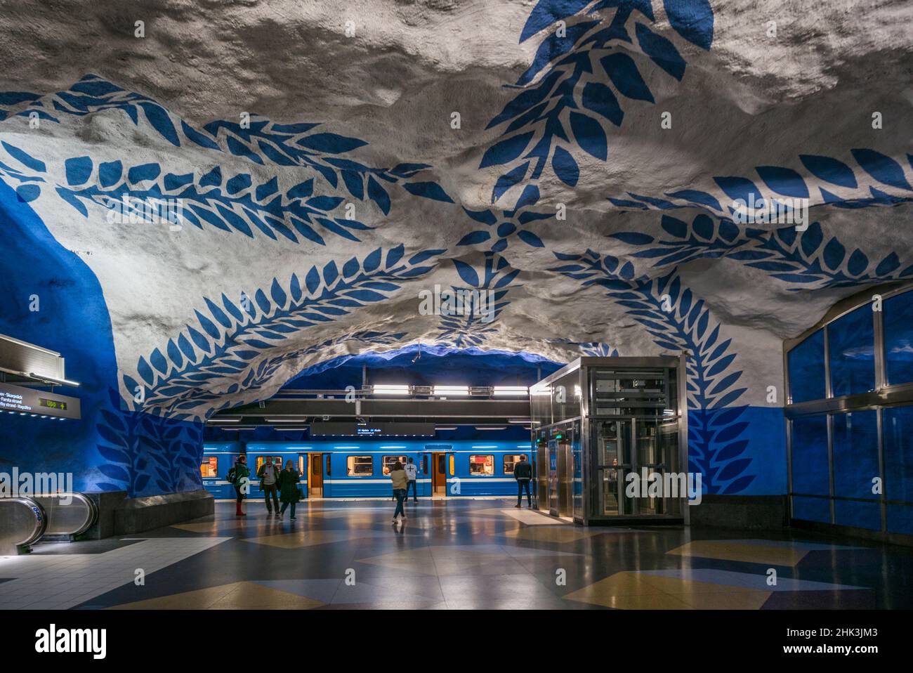 Métro Suède, Stockholm, Stockholm, T-Centralen Banque D'Images