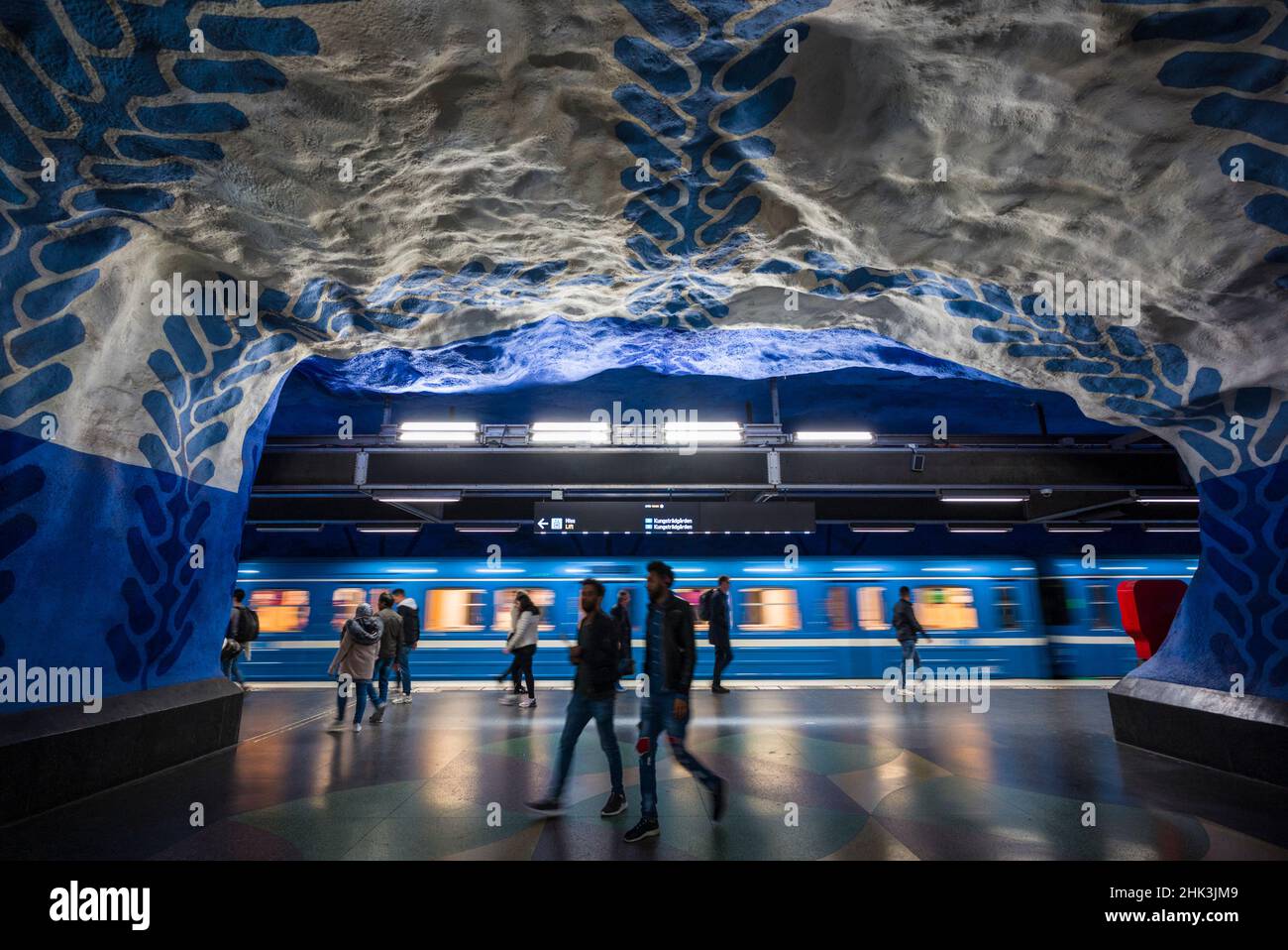 Métro Suède, Stockholm, Stockholm, T-Centralen Banque D'Images