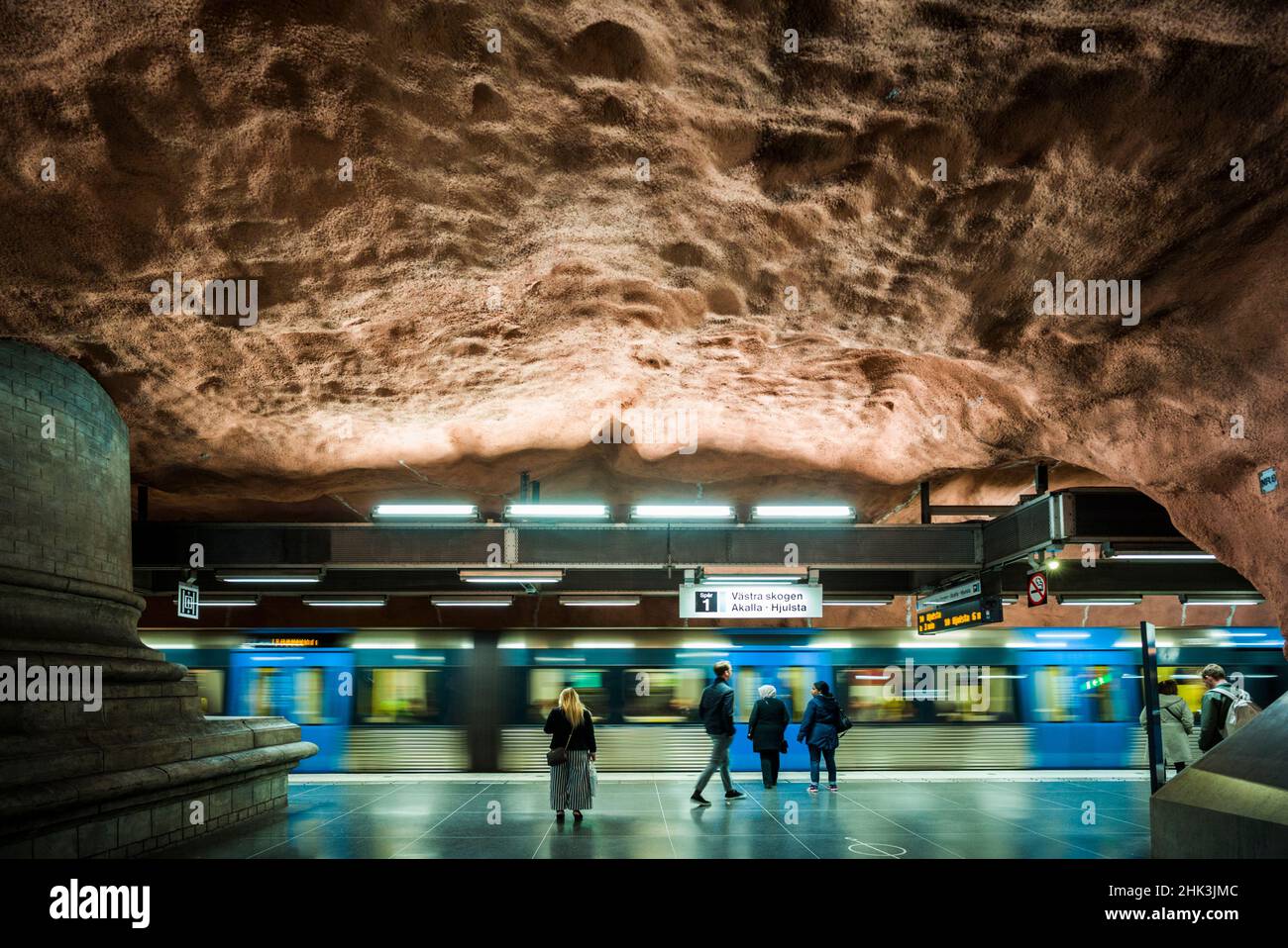 Métro Suède, Stockholm, Stockholm, station Radhuset Banque D'Images