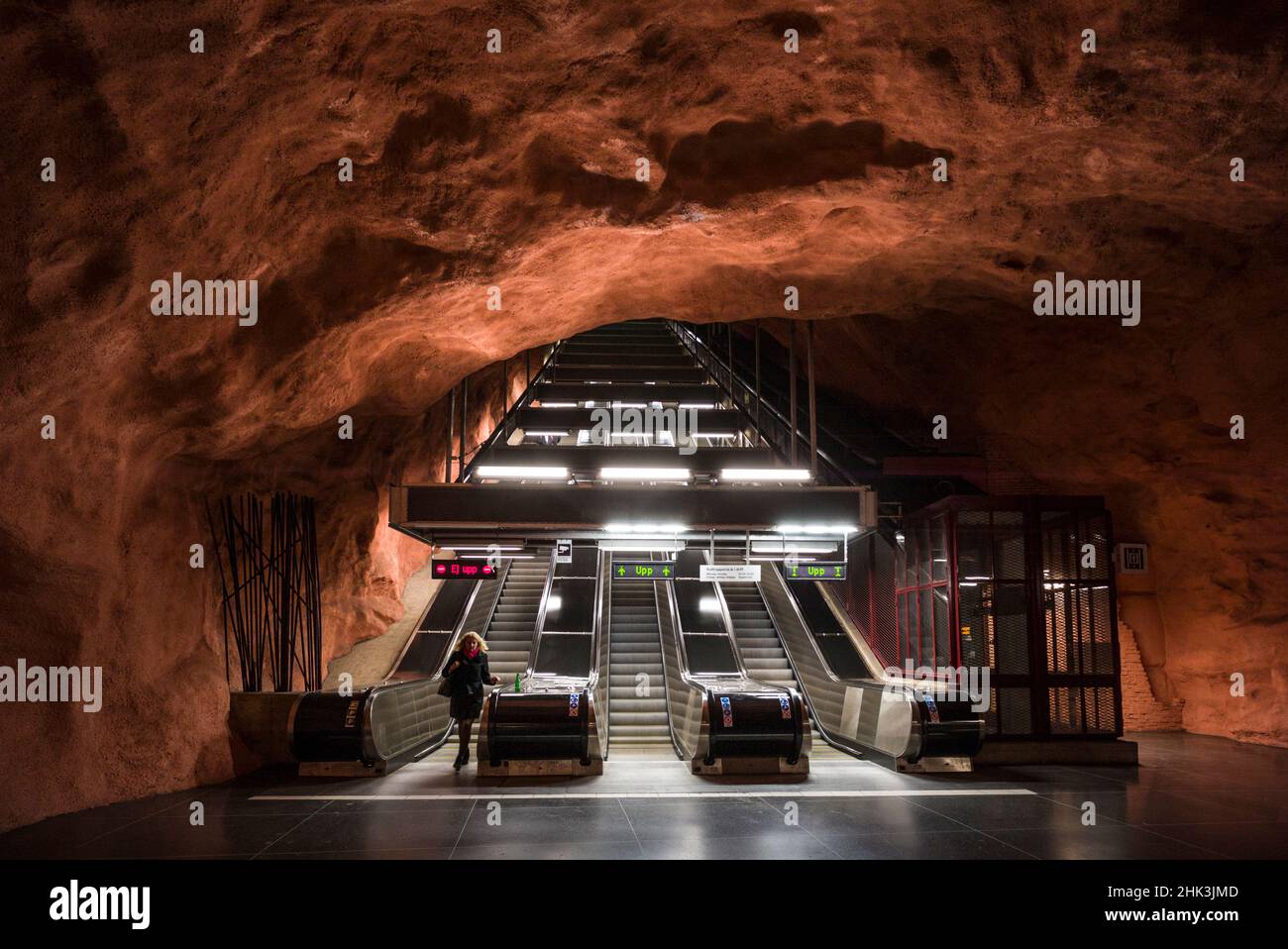 Métro Suède, Stockholm, Stockholm, station Radhuset Banque D'Images