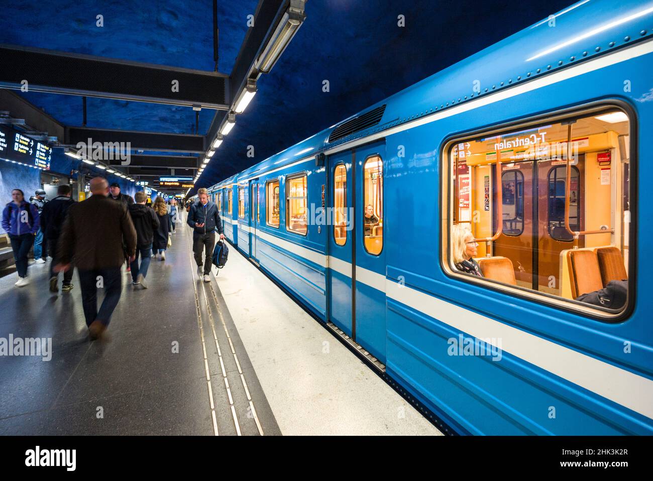 Métro Suède, Stockholm, Stockholm, T-Centralen Banque D'Images