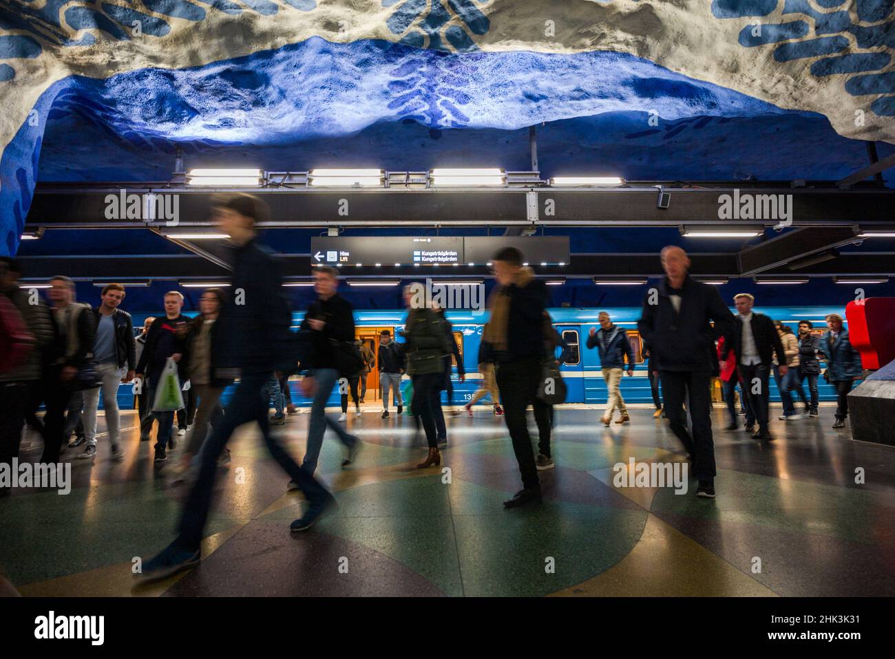 Métro Suède, Stockholm, Stockholm, T-Centralen Banque D'Images