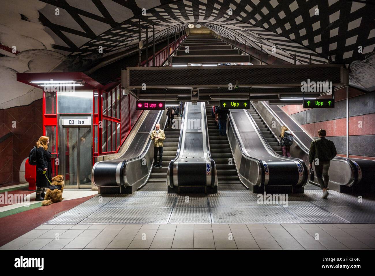 Métro Suède, Stockholm, Stockholm, Kungstradgarden Station Banque D'Images