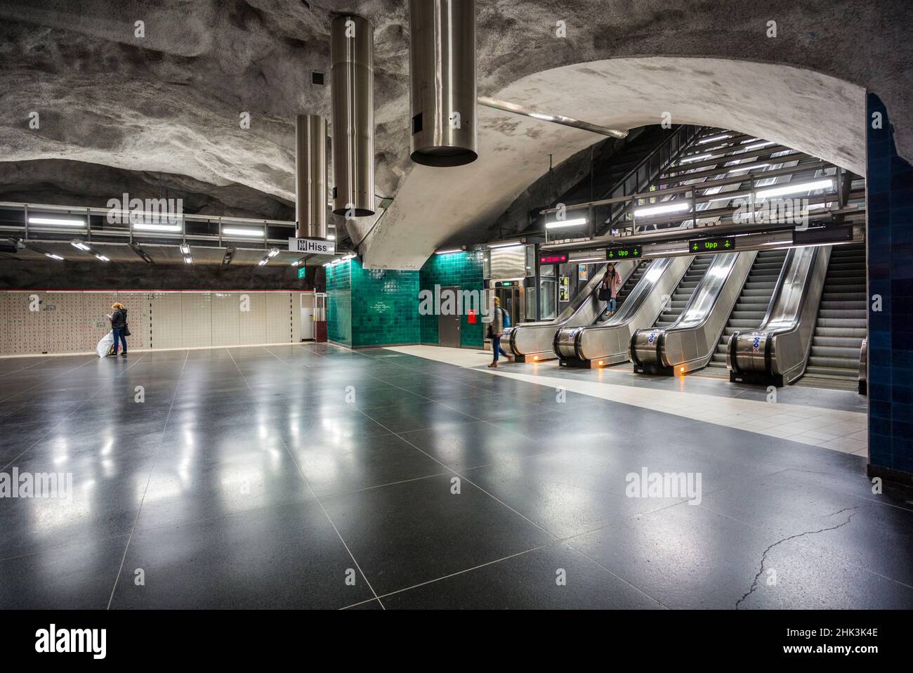 Métro Suède, Stockholm, Stockholm, Universitetet Station Banque D'Images