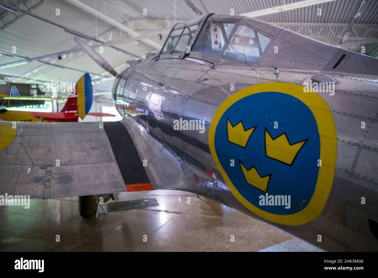 Suède, Linkoping, Flygvapen Museum, Swedish Air Force Museum, WW2-Era, American Seversky-Republic J9-EP-1-106 Fighter Banque D'Images