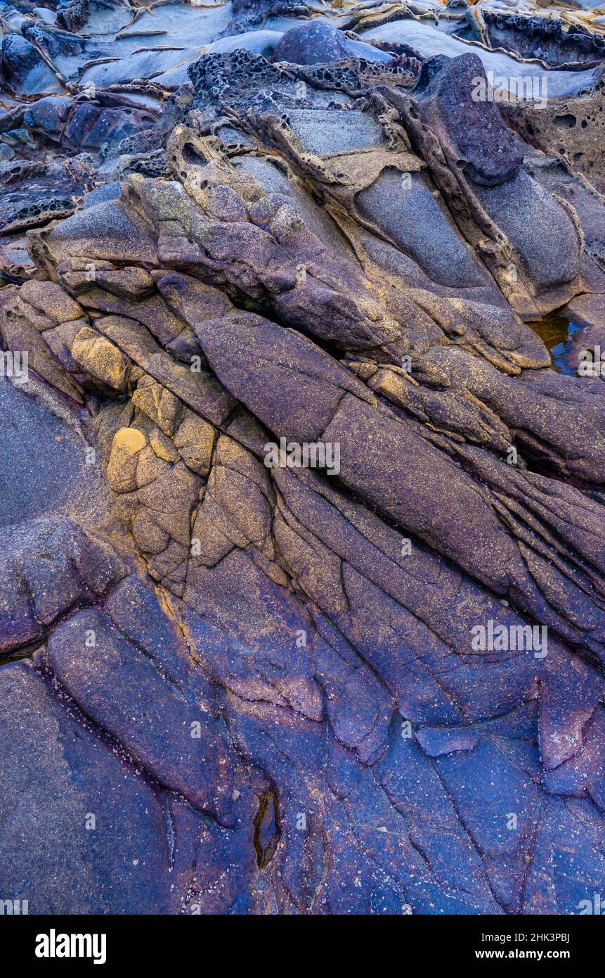Formations rocheuses à Bean Hollow Beach, Californie, États-Unis Banque D'Images