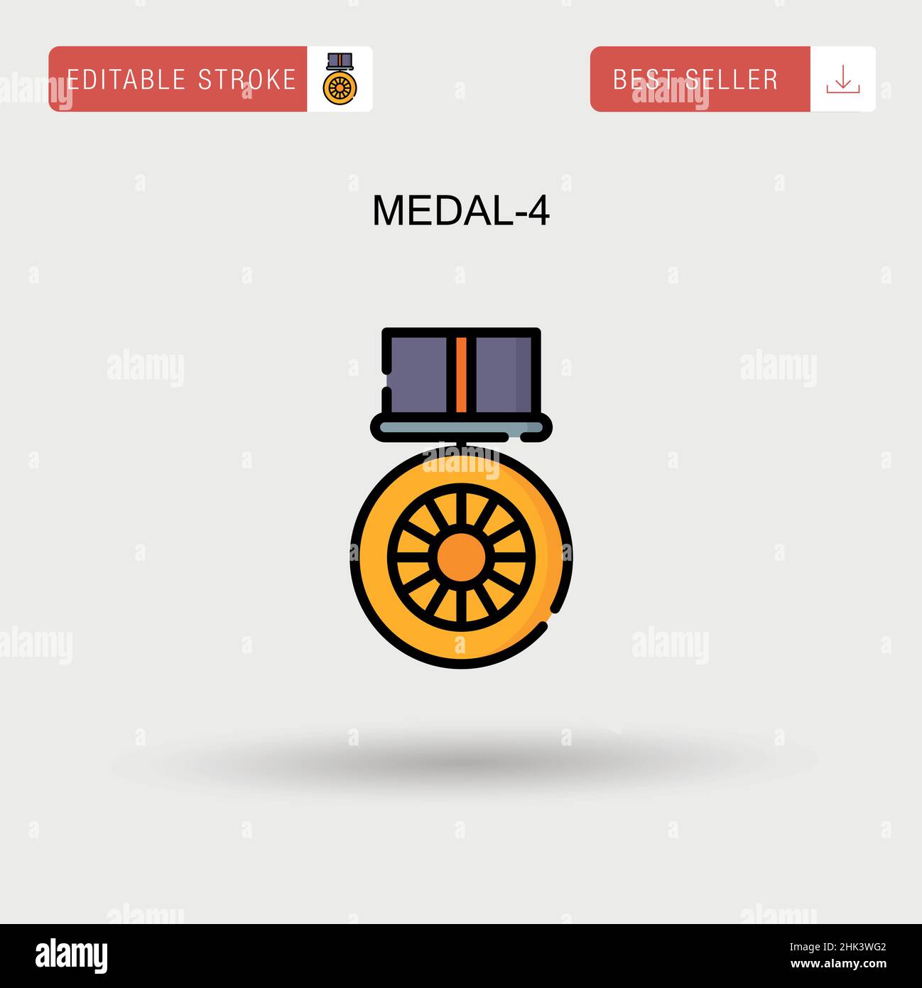 Icône de vecteur simple Medal-4. Illustration de Vecteur