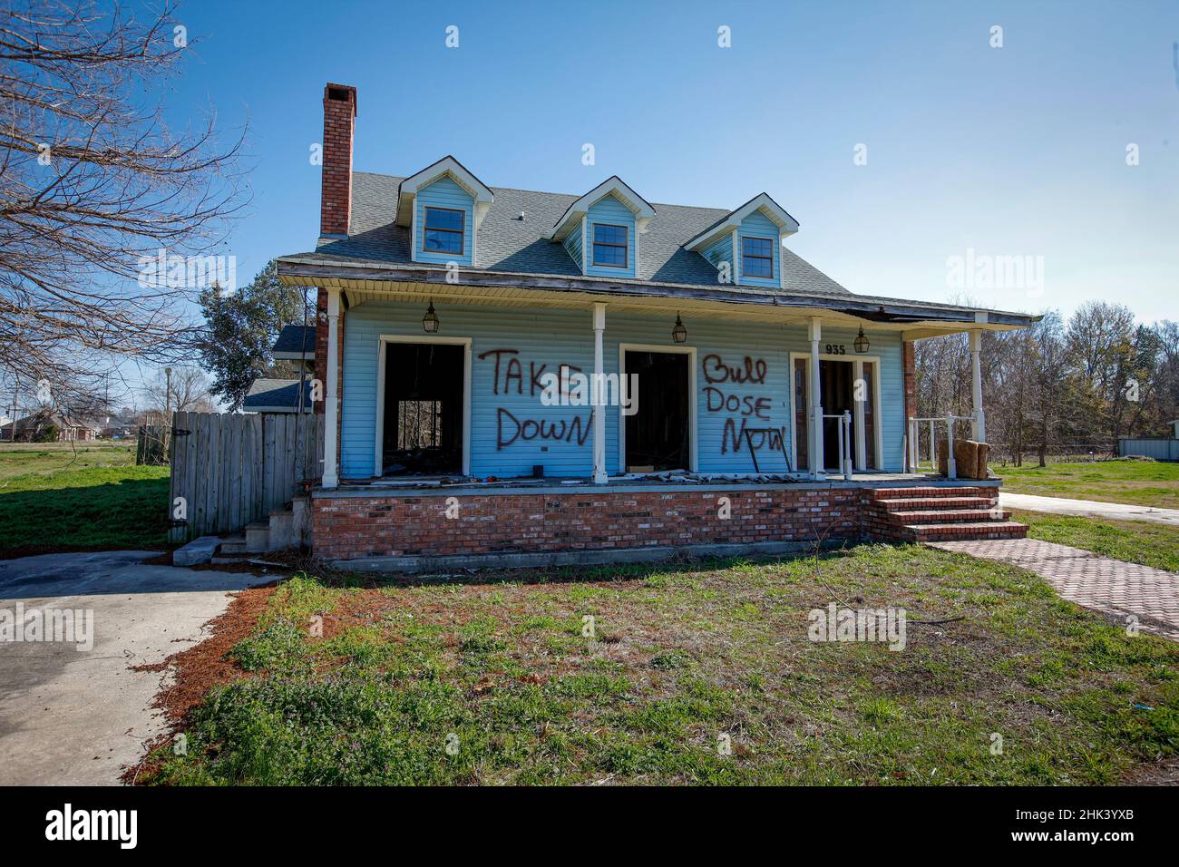 La Nouvelle Orleans quartier Lower Ninth Ward a été dévastée par l'ouragan Katrina et le lendemain. Cinq ans après, le quartier est la plus grande attraction touristique dans la région. Banque D'Images