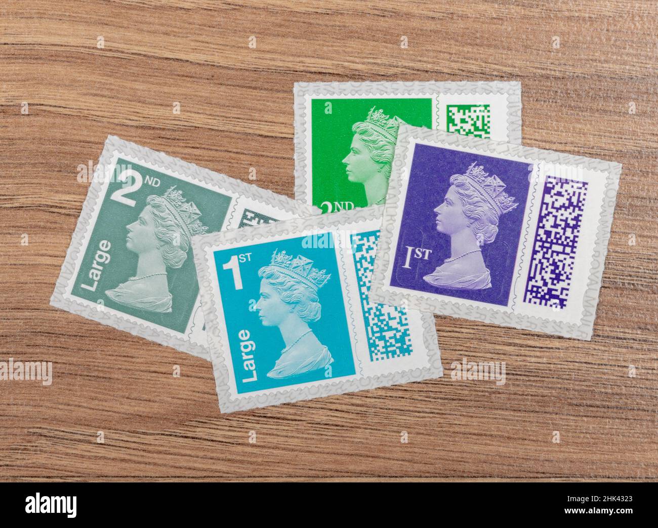 Torquay, Royaume-Uni.02 févr. 2022.Une nouvelle gamme de timbres-poste est disponible aujourd'hui au Royaume-Uni, la première à présenter des codes QR.Credit: Thomas Faull/Alamy Live News Banque D'Images