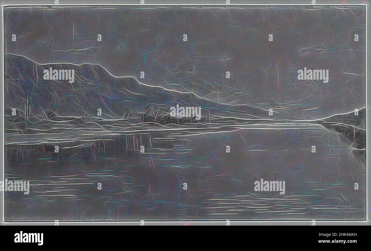 Inspiré par le Nil, Grey Morning, Gebelain, Edwin Howland Blashfield, américain, 1848-1936, huile sur toile, env. 1886-1891, 10 15/16 x 18 5/16 po, 27,8 x 46,5 cm, 19th Century, américain, américain en Égypte, Edwin Howland Blashfield, egypte, gebelain, Gebelein, Gebeleyn, paysage, Matin, montagnes, réimaginé par Artotop. L'art classique réinventé avec une touche moderne. Conception de lumière chaleureuse et gaie, de luminosité et de rayonnement de lumière. La photographie s'inspire du surréalisme et du futurisme, embrassant l'énergie dynamique de la technologie moderne, du mouvement, de la vitesse et révolutionne la culture Banque D'Images
