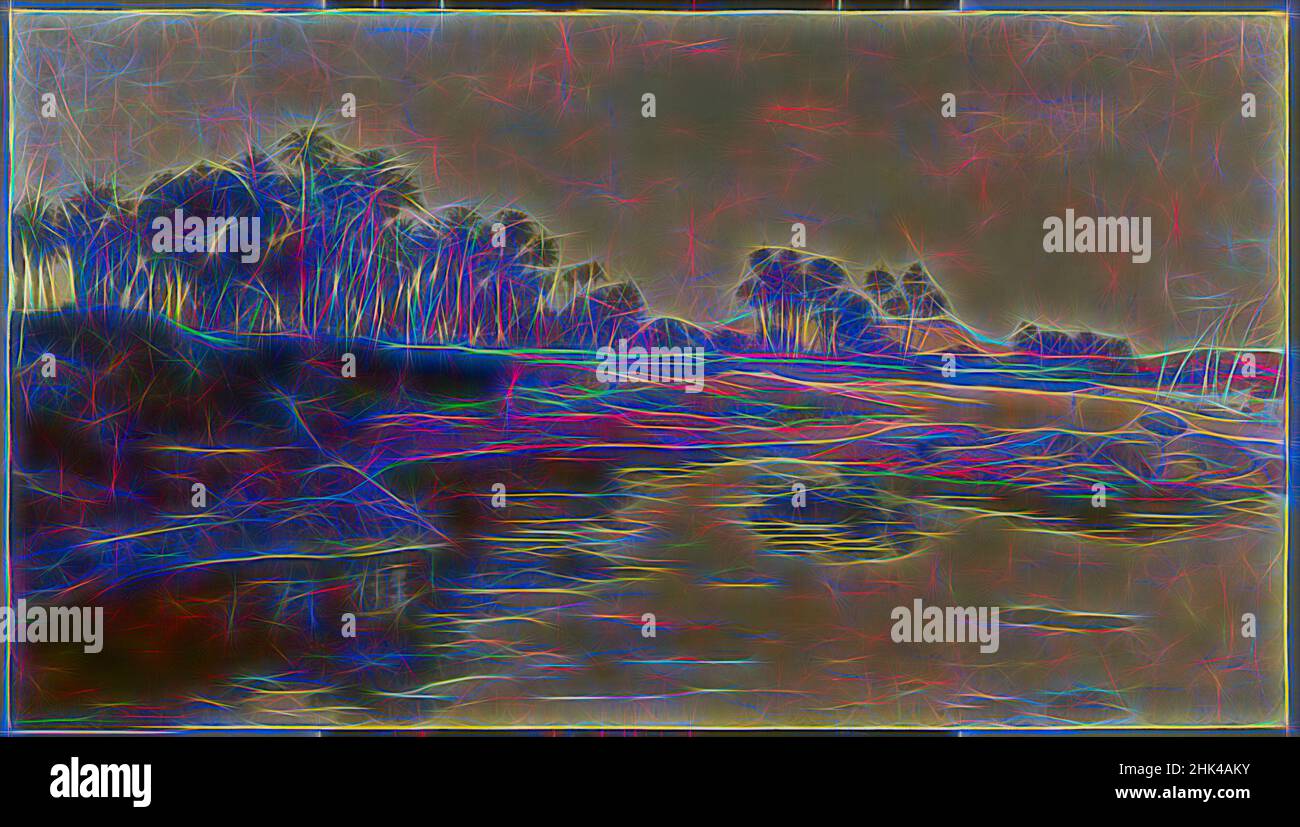 Inspiré par l'île d'Éléphantine, Égypte, Edwin Howland Blashfield, cuisine américaine, 1848-1936, Huile sur toile, env. 1886-1891, 26 5/16 x 46 13/16 po, 66,8 x 118,9 cm, 19th Century, American Painting, Americans in Egypt, Assouan, Date Palms, Edwin Howland Blashfield, Égypte, île, paysage, Nil, huile sur, repensé par Artotop. L'art classique réinventé avec une touche moderne. Conception de lumière chaleureuse et gaie, de luminosité et de rayonnement de lumière. La photographie s'inspire du surréalisme et du futurisme, embrassant l'énergie dynamique de la technologie moderne, du mouvement, de la vitesse et révolutionne la culture Banque D'Images