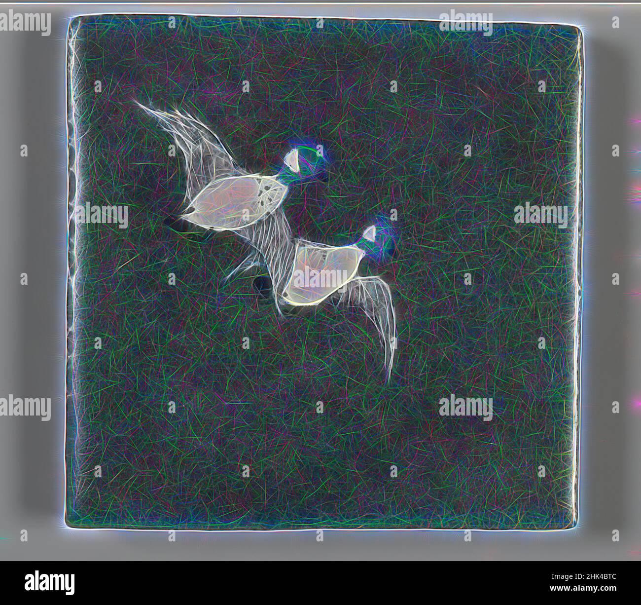 Inspiré par le carrelage, la terre cuite émaillée, env. 1910, 4 x 4 x 5/8 po, 10,2 x 10,2 x 1,6 cm, 1910, canards, envol, volaille, terra-cotta, carreaux, ailes, repensé par Artotop. L'art classique réinventé avec une touche moderne. Conception de lumière chaleureuse et gaie, de luminosité et de rayonnement de lumière. La photographie s'inspire du surréalisme et du futurisme, embrassant l'énergie dynamique de la technologie moderne, du mouvement, de la vitesse et révolutionne la culture Banque D'Images