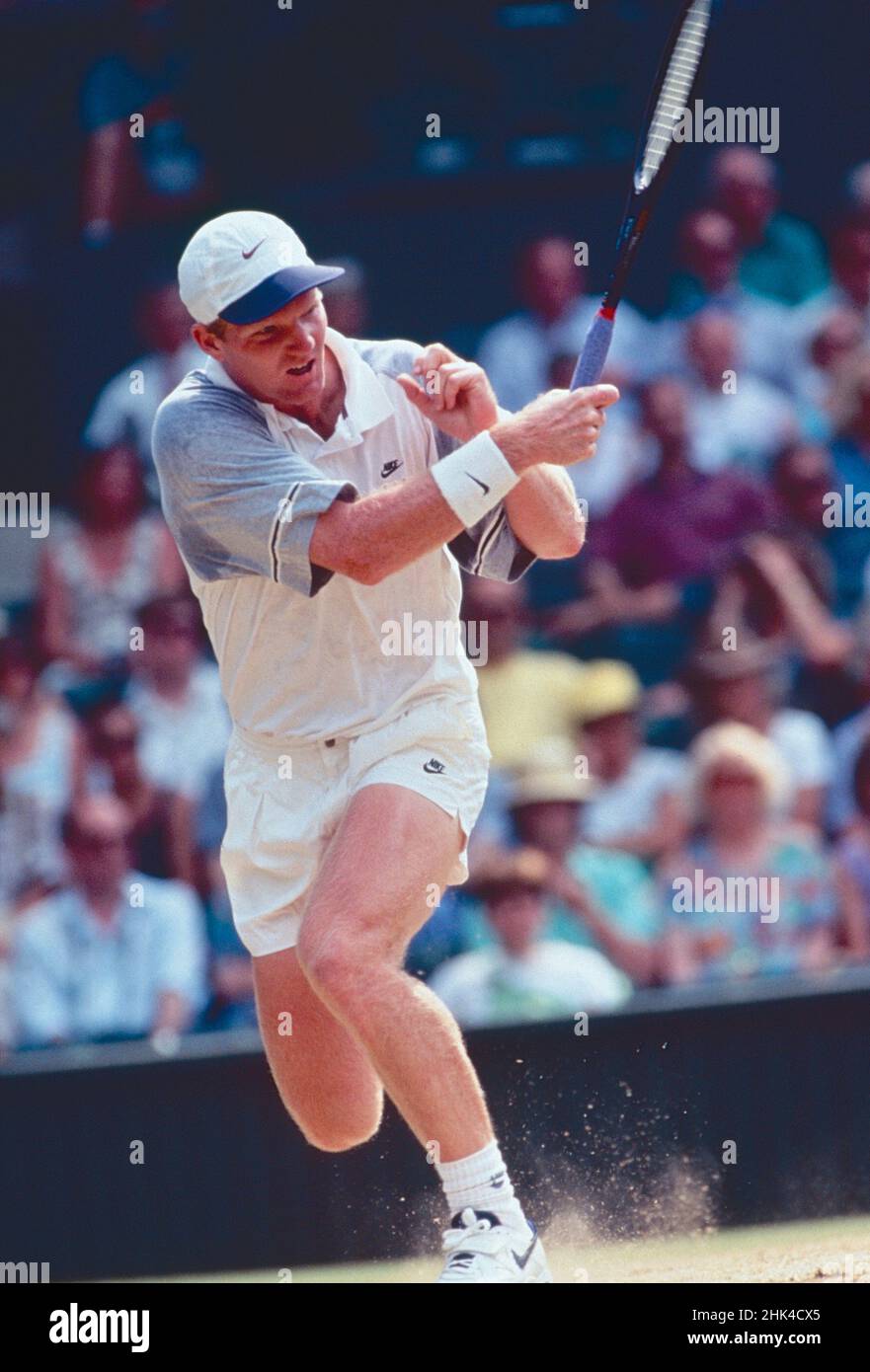 Joueur américain de tennis Jim Courier, Wimbledon, Royaume-Uni 1993 Banque D'Images