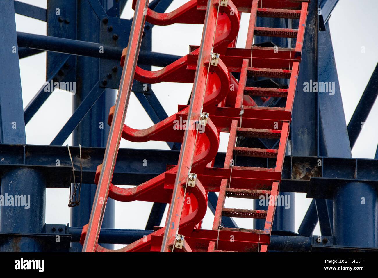 Images de l'héritage DSLR de Pleasure Beach Blackpool , y compris le Old Wild Mouse Ride, Amanda Thompson, Pre Icon, train fantôme, Big One, Infusion de glace Banque D'Images