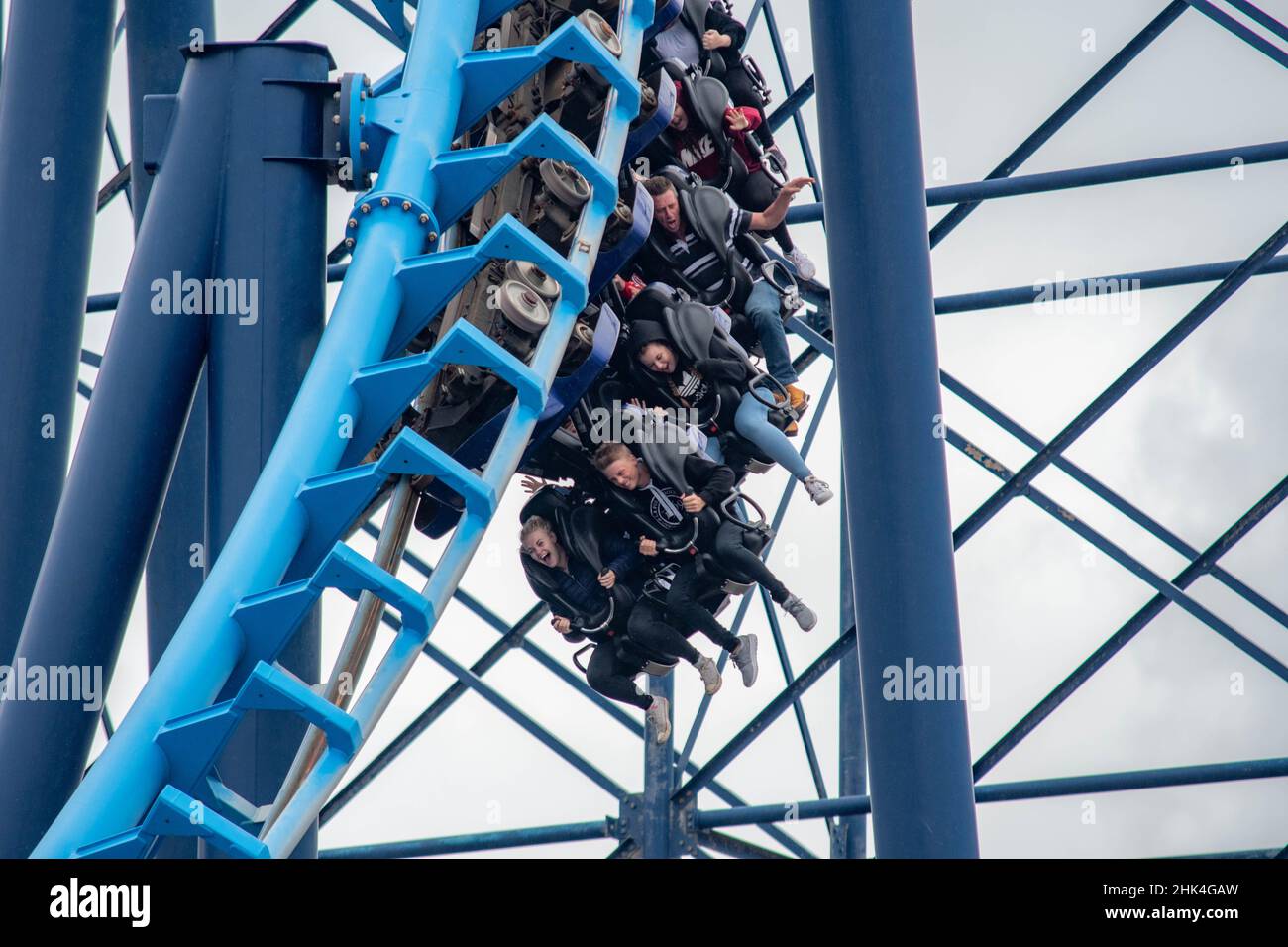 Images de l'héritage DSLR de Pleasure Beach Blackpool , y compris le Old Wild Mouse Ride, Amanda Thompson, Pre Icon, train fantôme, Big One, Infusion de glace Banque D'Images