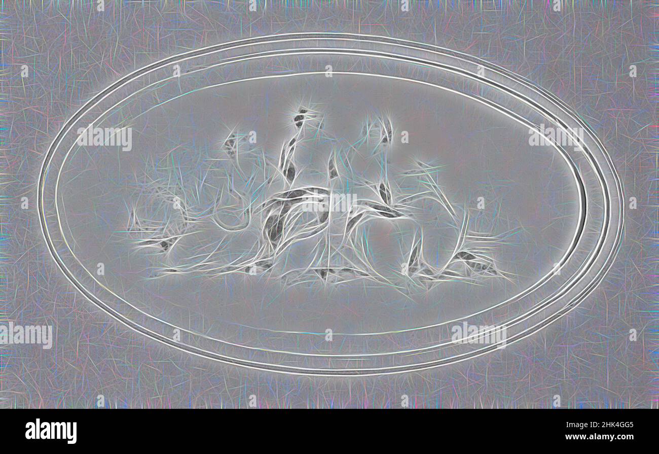 Inspiré par vignette J, américain, aquarelle et graphite, 1840s-1850s, 5 7/46 x 2 7/8 po, 13,1 x 7,3 cm, repensé par Artotop. L'art classique réinventé avec une touche moderne. Conception de lumière chaleureuse et gaie, de luminosité et de rayonnement de lumière. La photographie s'inspire du surréalisme et du futurisme, embrassant l'énergie dynamique de la technologie moderne, du mouvement, de la vitesse et révolutionne la culture Banque D'Images