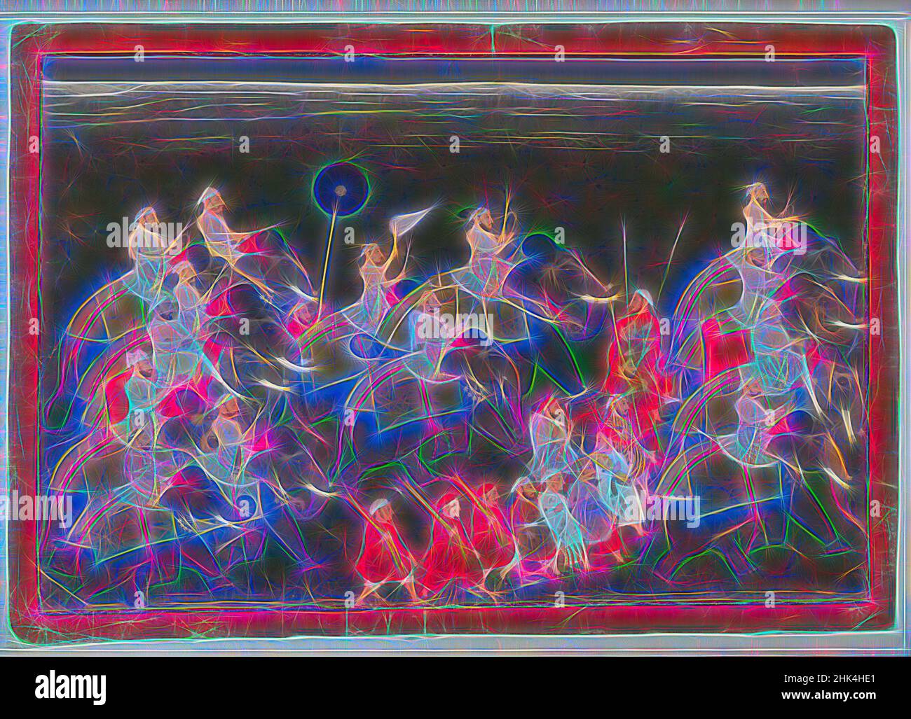 Inspiré par Maharana Sangram Singh de Mewar Riding dans une procession d'éléphant, aquarelle opaque et or sur papier, Udaipur, Rajasthan, Inde, ca. 1730-40, 13 7/8 x 19 13/16 po., 35,2 x 50,3 cm, Inde, leader, nobles, puissance, Royauté, souverain, sport, réimaginé par Artotop. L'art classique réinventé avec une touche moderne. Conception de lumière chaleureuse et gaie, de luminosité et de rayonnement de lumière. La photographie s'inspire du surréalisme et du futurisme, embrassant l'énergie dynamique de la technologie moderne, du mouvement, de la vitesse et révolutionne la culture Banque D'Images