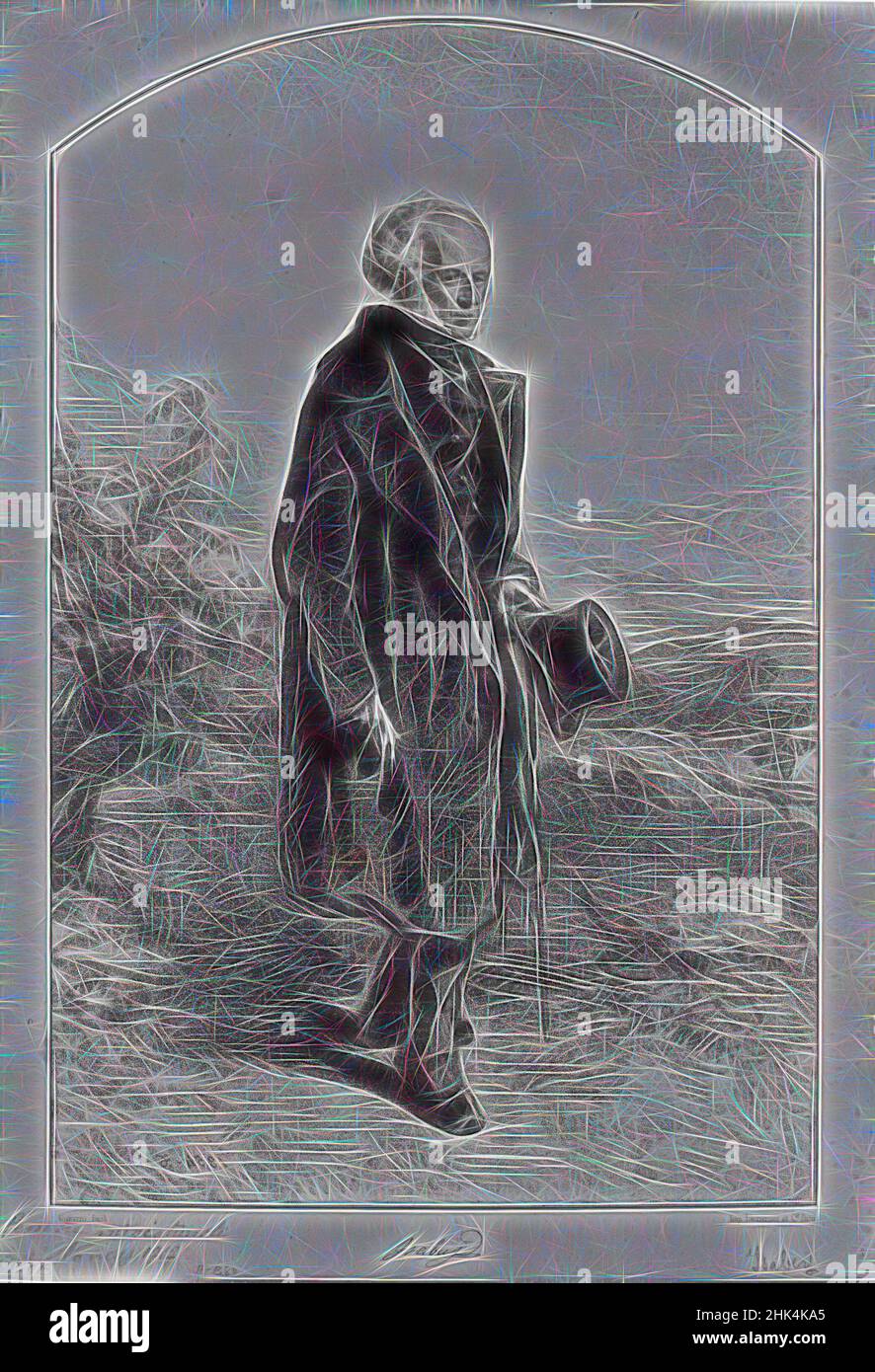 Inspiré par Jean-Baptiste Isabey, Paul Gavarni, Français, 1804-1866, Lithographie sur papier de Chine, France, 1854, 13 11/16 x 8 7/8 po, 34,8 x 22,5 cm, réimaginé par Artotop. L'art classique réinventé avec une touche moderne. Conception de lumière chaleureuse et gaie, de luminosité et de rayonnement de lumière. La photographie s'inspire du surréalisme et du futurisme, embrassant l'énergie dynamique de la technologie moderne, du mouvement, de la vitesse et révolutionne la culture Banque D'Images