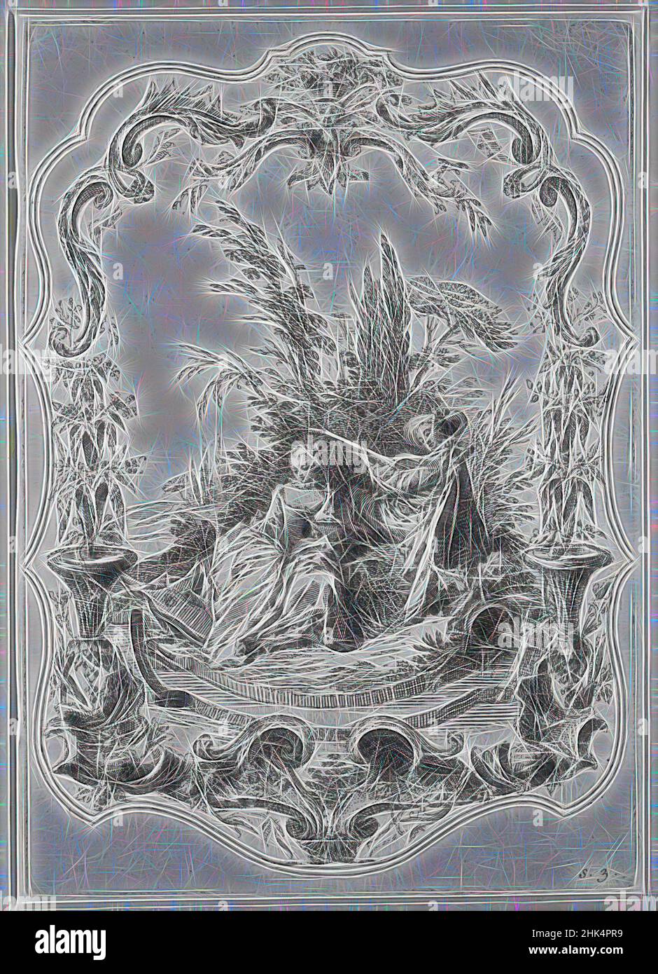 Inspiré par la danse Bachique, Etching, feuille: 19 3/4 x 14 3/8 po., 50,2 x 36,5 cm, repensé par Artotop. L'art classique réinventé avec une touche moderne. Conception de lumière chaleureuse et gaie, de luminosité et de rayonnement de lumière. La photographie s'inspire du surréalisme et du futurisme, embrassant l'énergie dynamique de la technologie moderne, du mouvement, de la vitesse et révolutionne la culture Banque D'Images