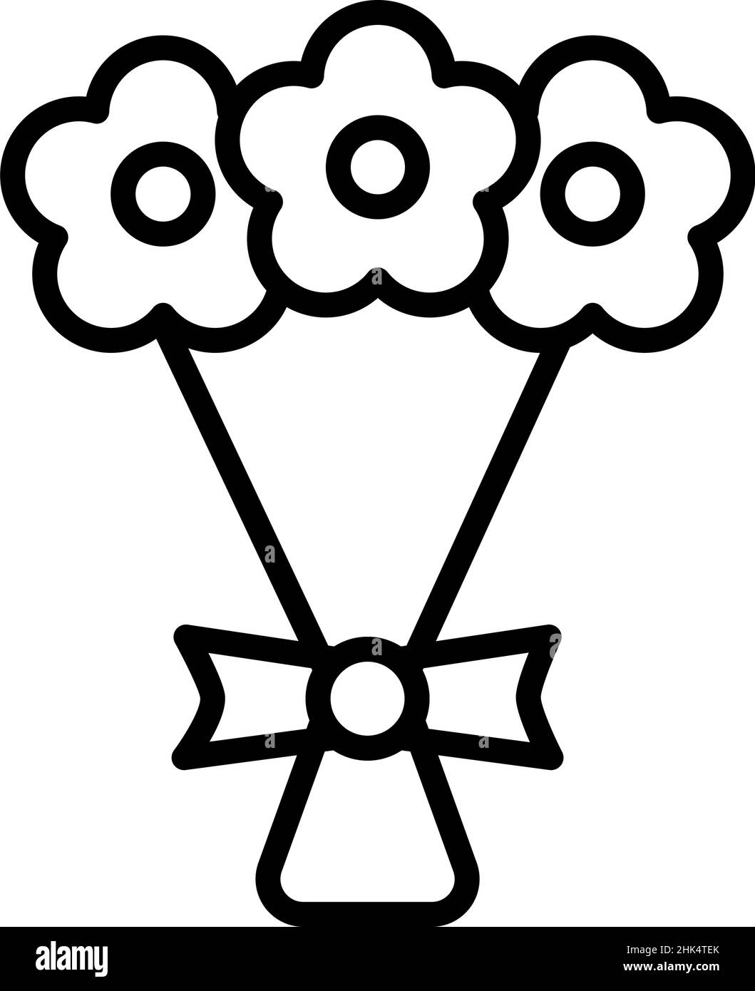 Icône bouquet de mariage sur fond blanc, illustration vectorielle Illustration de Vecteur