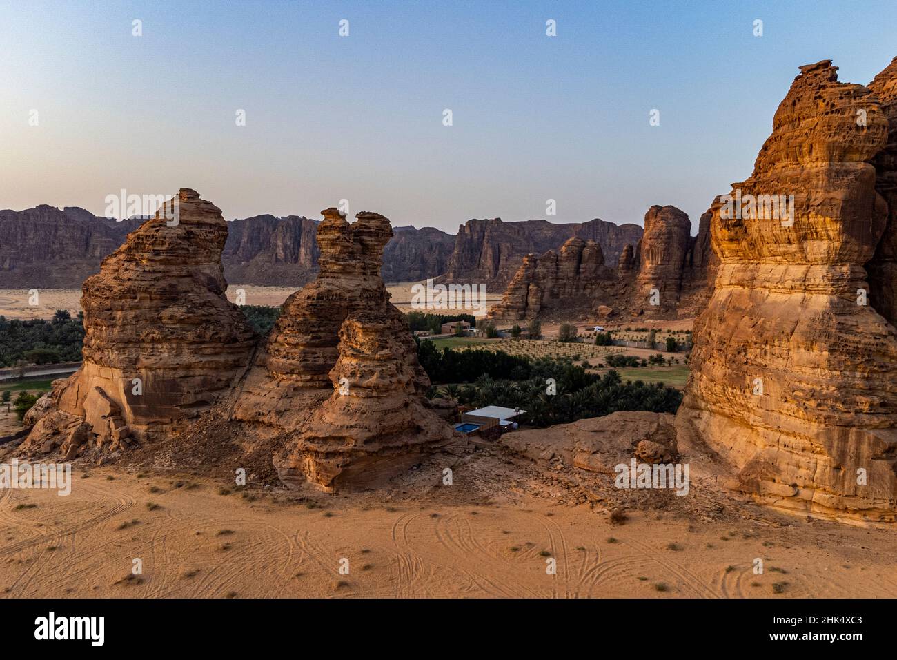 Paysage de grès, Al Ula, Royaume d'Arabie Saoudite, Moyen-Orient Banque D'Images