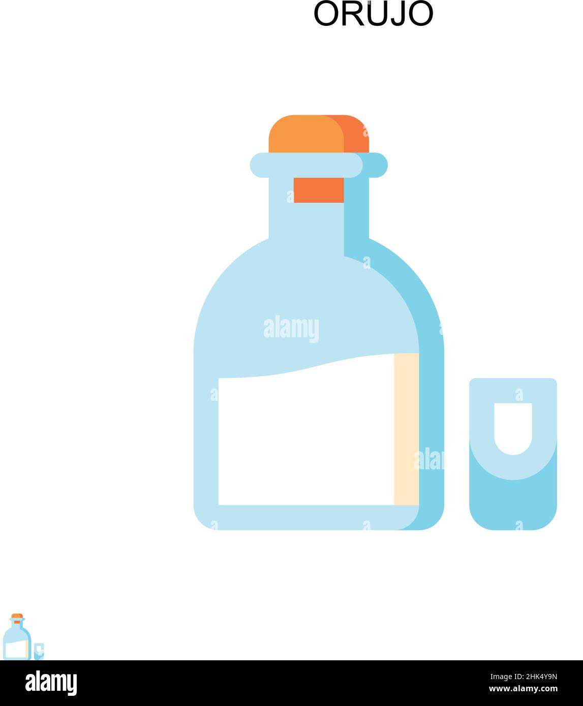 Icône de vecteur simple Orujo.Modèle de conception de symbole d'illustration pour élément d'interface utilisateur Web mobile. Illustration de Vecteur