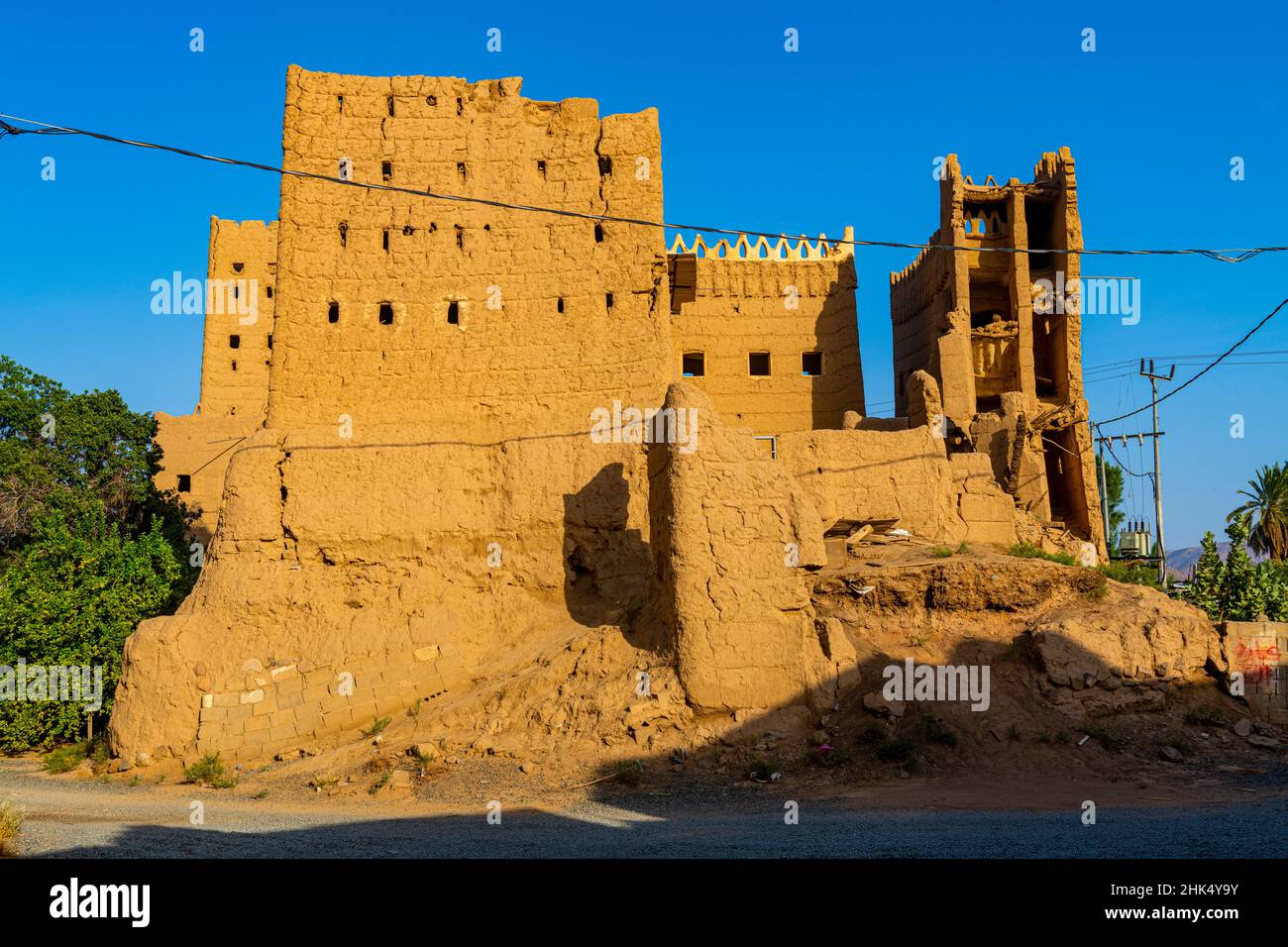 Tours de boue traditionnelles utilisées comme maisons vivantes, Najran, Royaume d'Arabie Saoudite, Moyen-Orient Banque D'Images