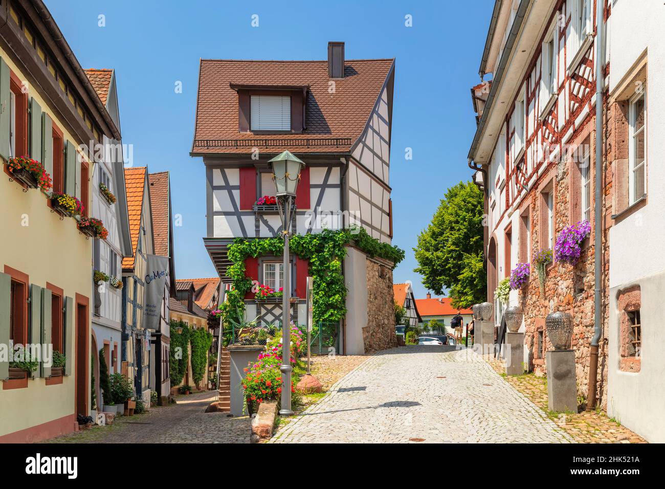 Maisons à colombages dans la vieille ville de Gengenbach, vallée de Kinzigtal, Forêt Noire, Bade-Wurtemberg, Allemagne,Europe Banque D'Images