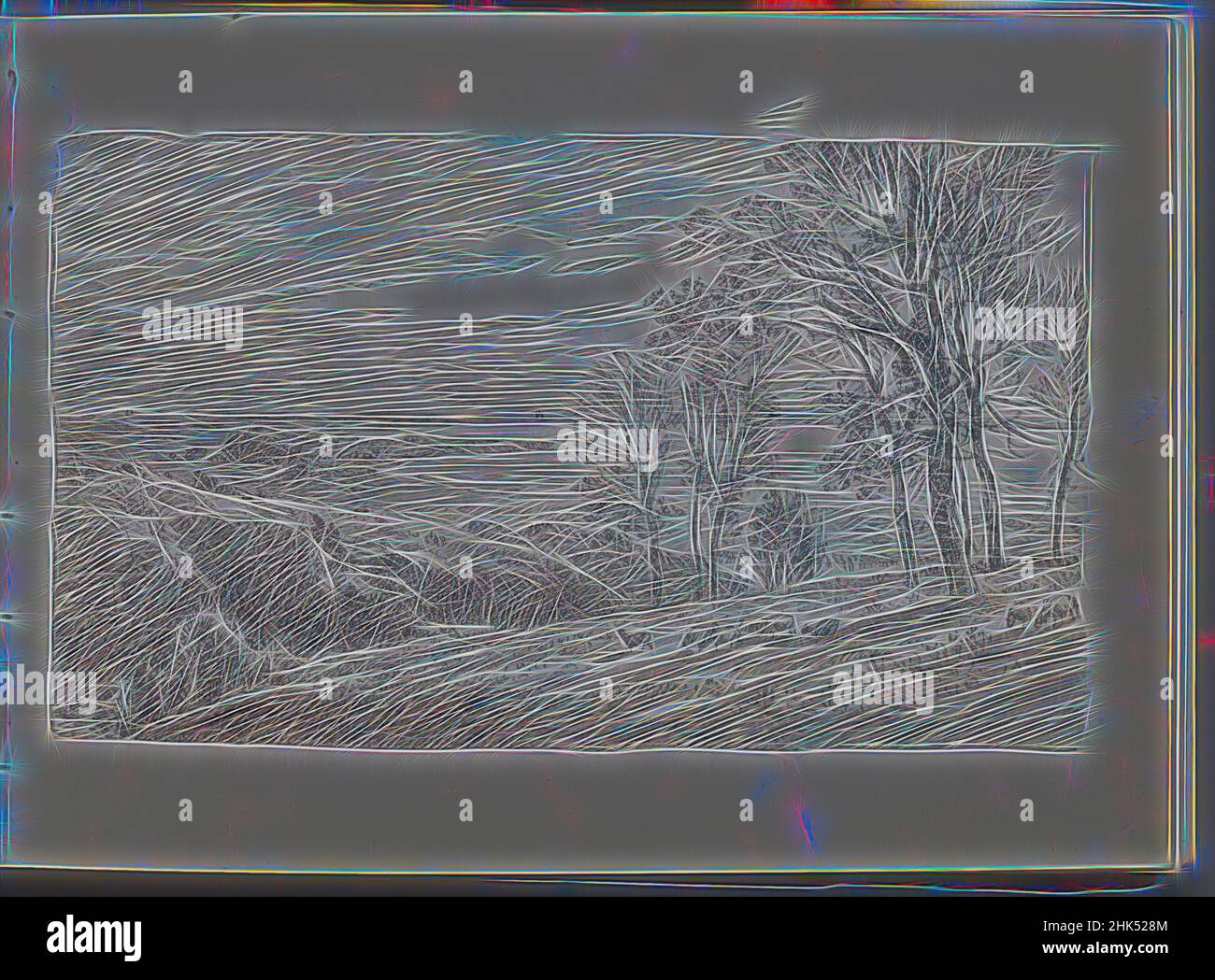 Inspiré par Sketchbook, Marines and Landscapes, William Trost Richards, cuisine américaine, 1833-1905, Crayon ou encre sur papier, env. 1890, 5 x 6 15/16 po, 12,7 x 17,6 cm, 19th Century, animaux, noir et blanc, env. 1890, dessin, herbe, pâturage, Paysage, Moutons, croquis, arbres, vue, réimaginé par Artotop. L'art classique réinventé avec une touche moderne. Conception de lumière chaleureuse et gaie, de luminosité et de rayonnement de lumière. La photographie s'inspire du surréalisme et du futurisme, embrassant l'énergie dynamique de la technologie moderne, du mouvement, de la vitesse et révolutionne la culture Banque D'Images