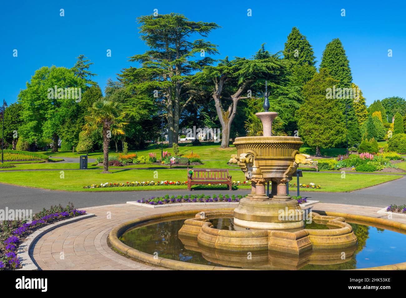 Levengrove Park, Fountain and Arborteum, Dumbarton, West Dunbartonshire, Écosse,Royaume-Uni, Europe Banque D'Images