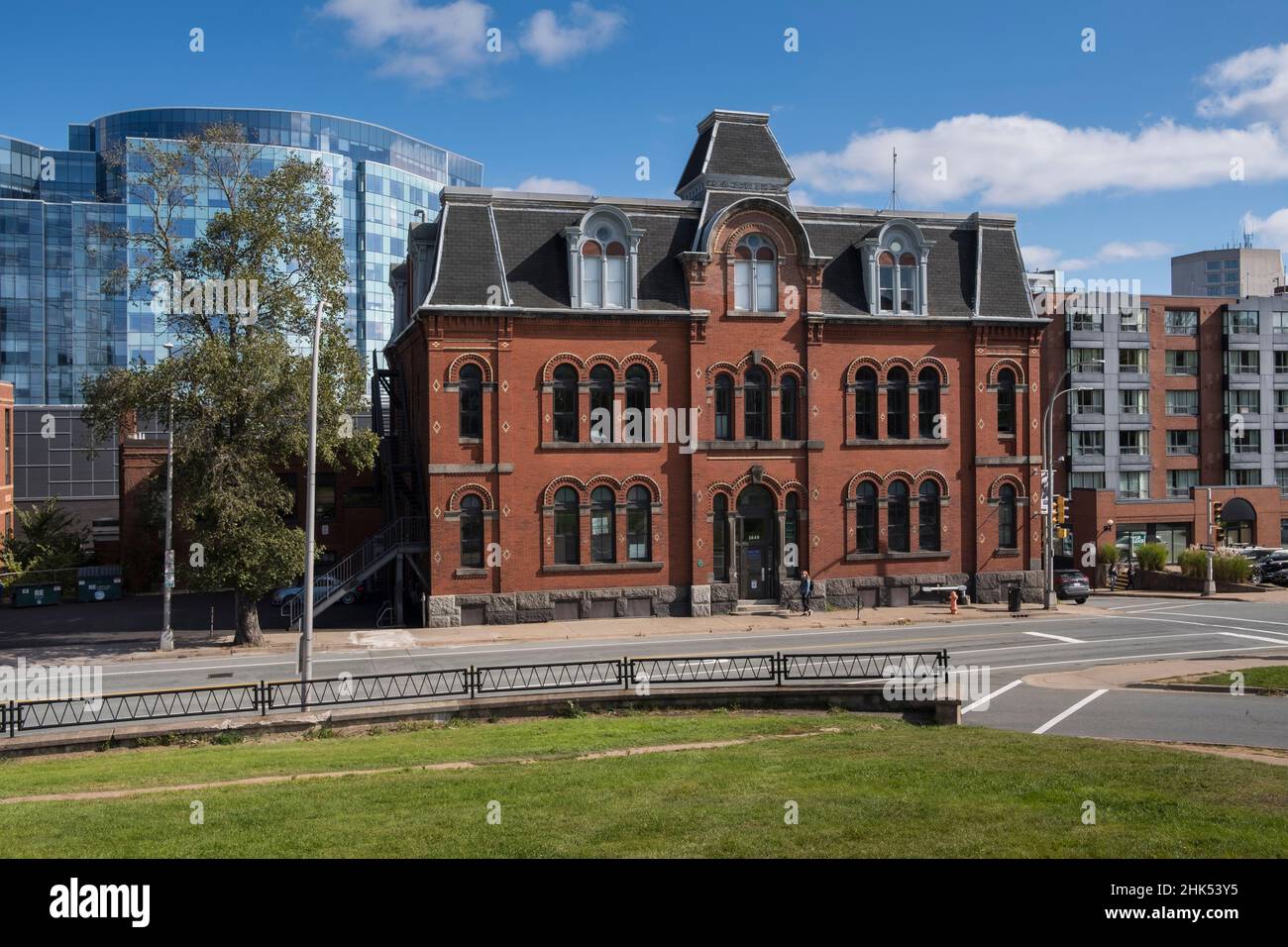 Vue de l'Université NSCAD et du centre-ville de Halifax depuis la Citadelle, Halifax, Nouvelle-Écosse, Canada, Amérique du Nord Banque D'Images