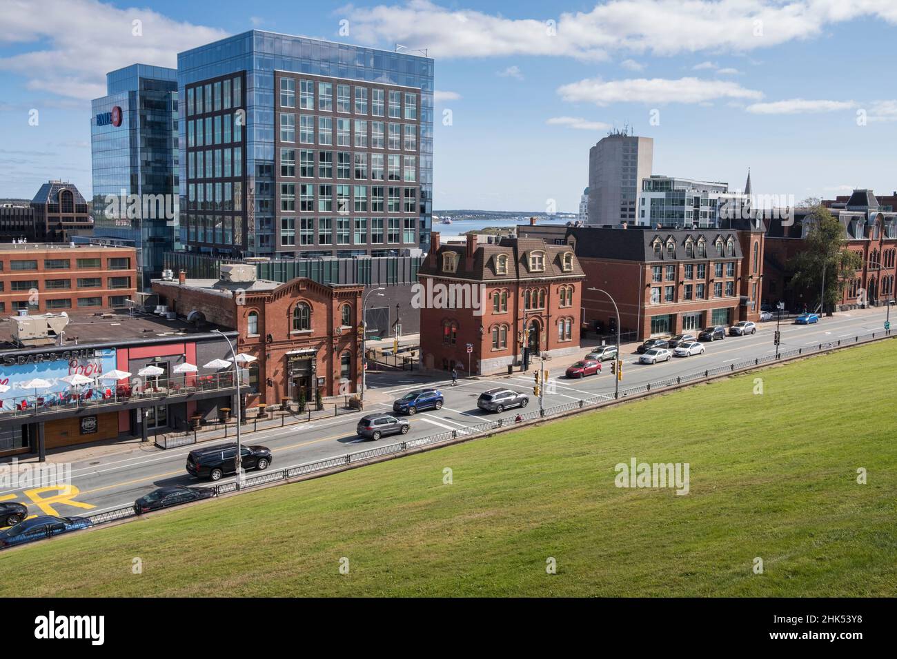 Vue de l'Université NSCAD et du centre-ville de Halifax depuis la Citadelle, Halifax, Nouvelle-Écosse, Canada, Amérique du Nord Banque D'Images