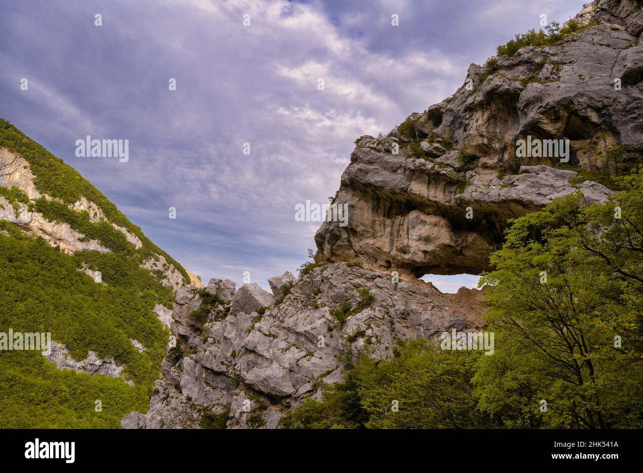 Grotte de Fontarca, Monte Nerone, Apennines, Marche, Italie,Europe Banque D'Images