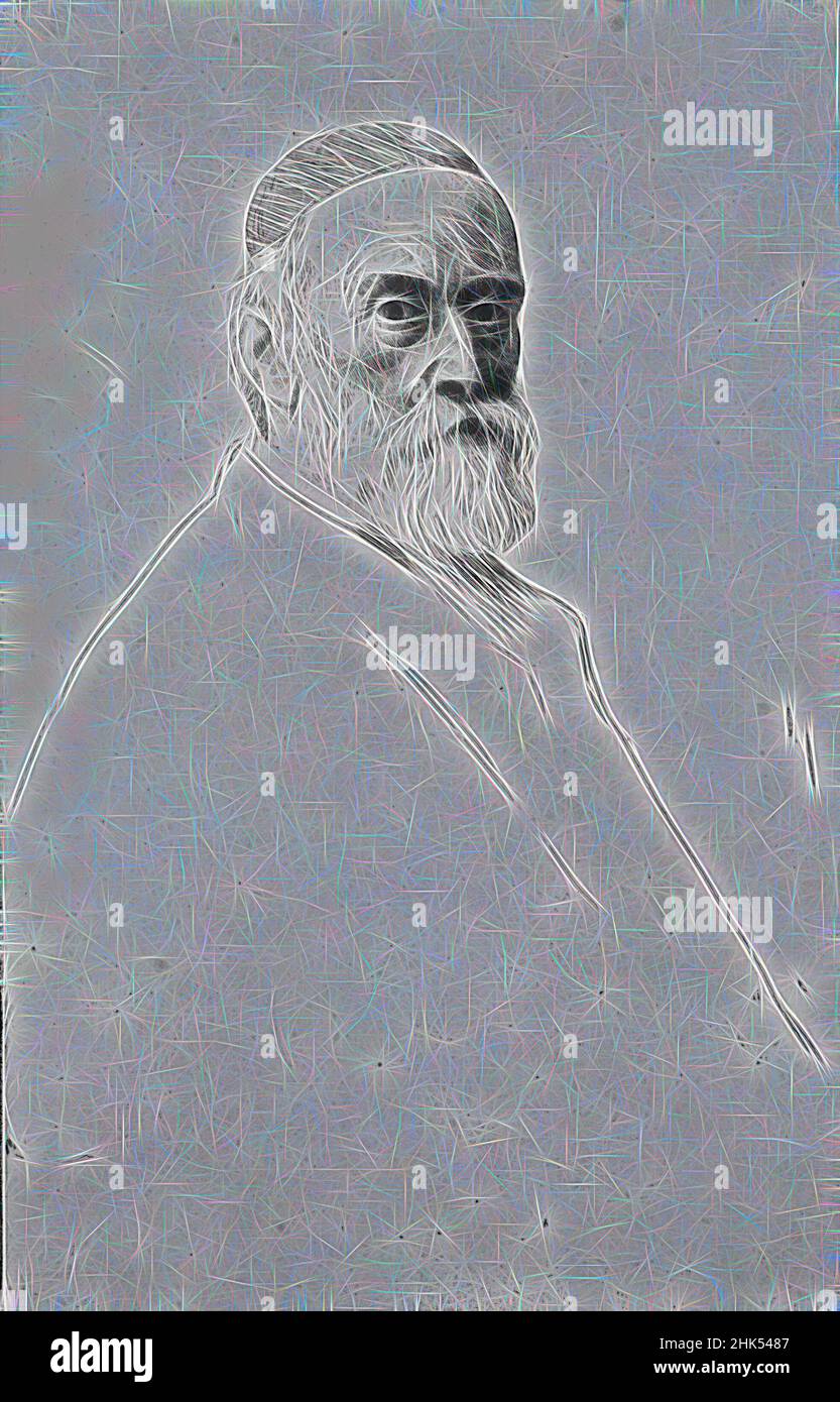 Inspiré par George Frederick Watts, Alphonse Legros, Français, 1837-1911, Etching sur papier cousu, 12 5/16 x 7 13/16 po, 31,2 x 19,8 cm, réimaginé par Artotop. L'art classique réinventé avec une touche moderne. Conception de lumière chaleureuse et gaie, de luminosité et de rayonnement de lumière. La photographie s'inspire du surréalisme et du futurisme, embrassant l'énergie dynamique de la technologie moderne, du mouvement, de la vitesse et révolutionne la culture Banque D'Images